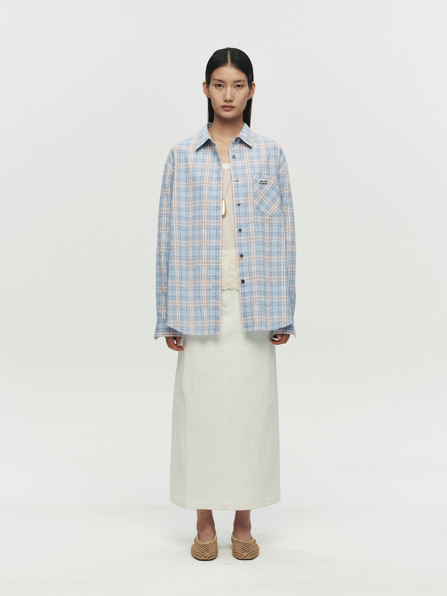 [HEUTE] REGULAR COLLAR MARCO SHIRT (BLUE)