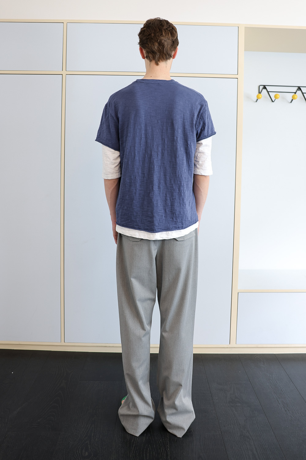 [ANYTIME LOREAK] FADE SLUB HALF T-SHIRT - VINTAGE BLUE
