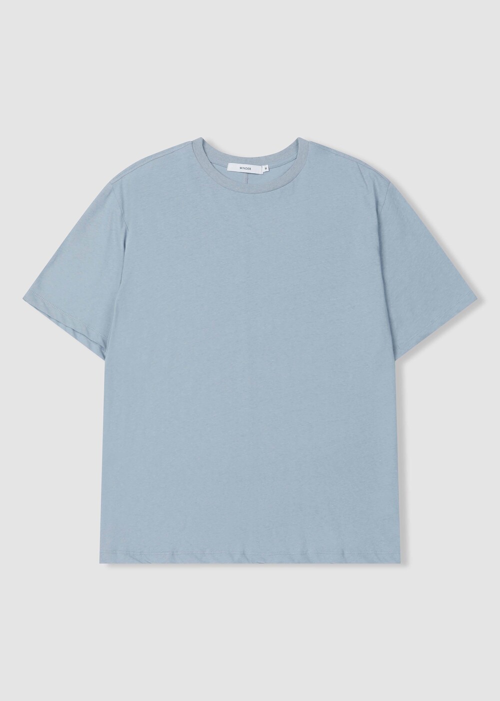 [WINDER] LINEN BLENDED T-SHIRTS - MIST BLUE