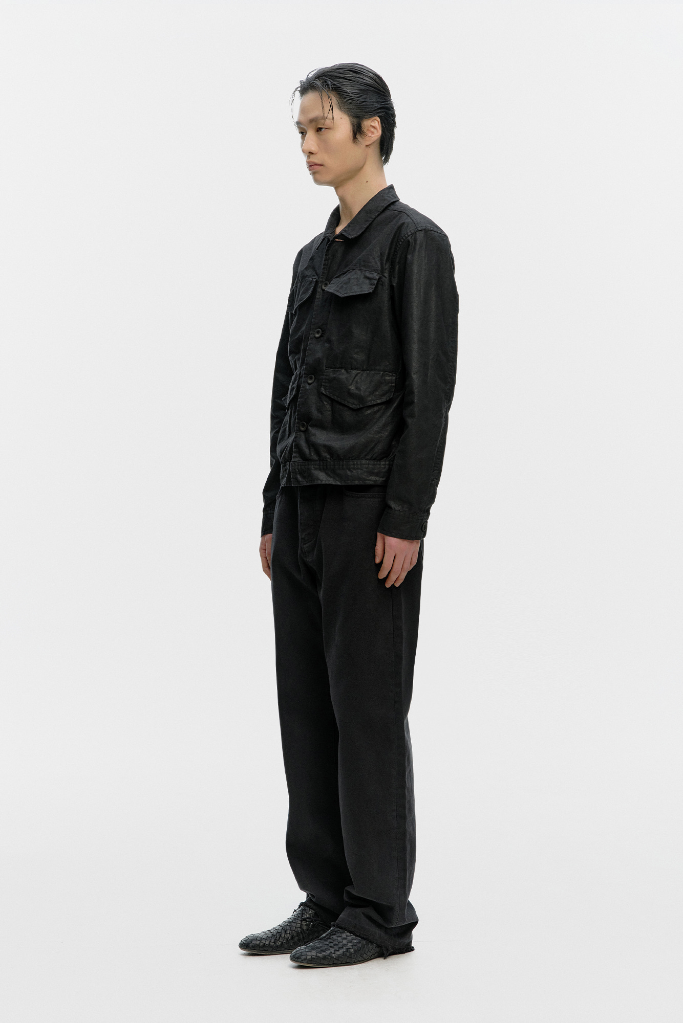 [SURFACE EDITION] FLANNEL 4-POCKET JACKET BLACK