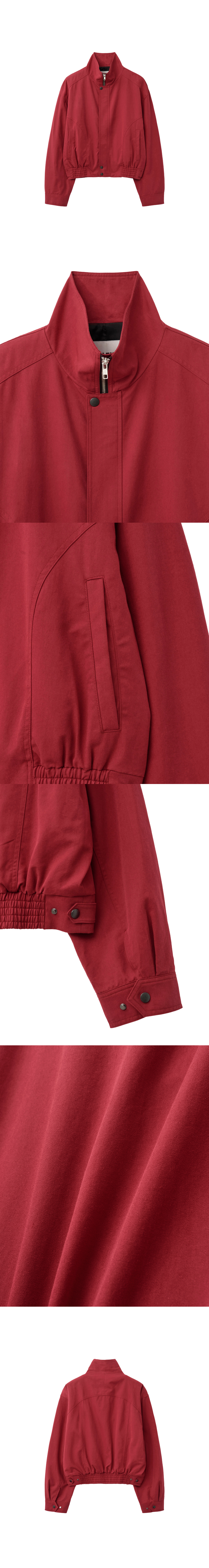 [HALEINE] OVERSIZED 3D HIGH NECK JACKET RED (XJ302)