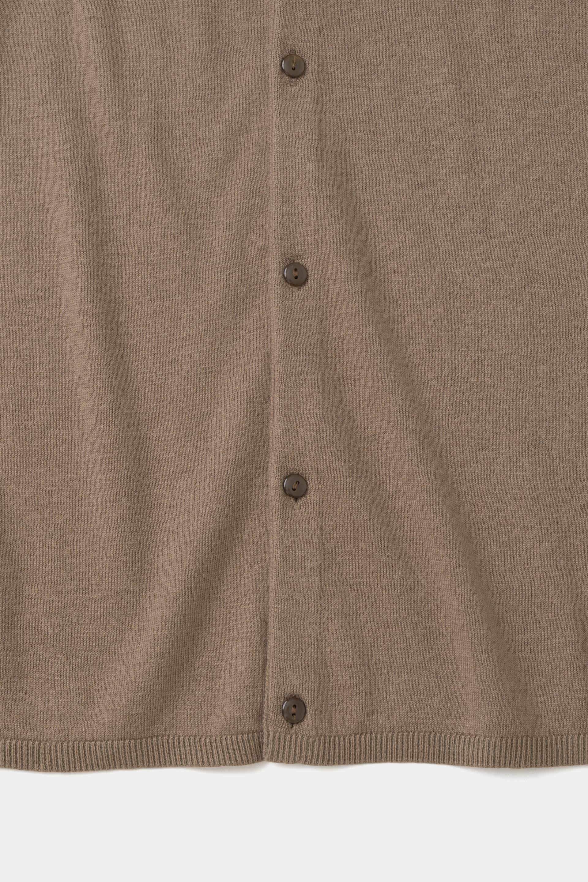 [KANGJUNGSEOK] PERMANENT KNIT CARDIGAN,Brown