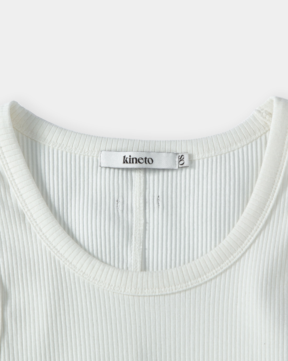 [kineto] Sleek Ribbed Sleeveless Top_White