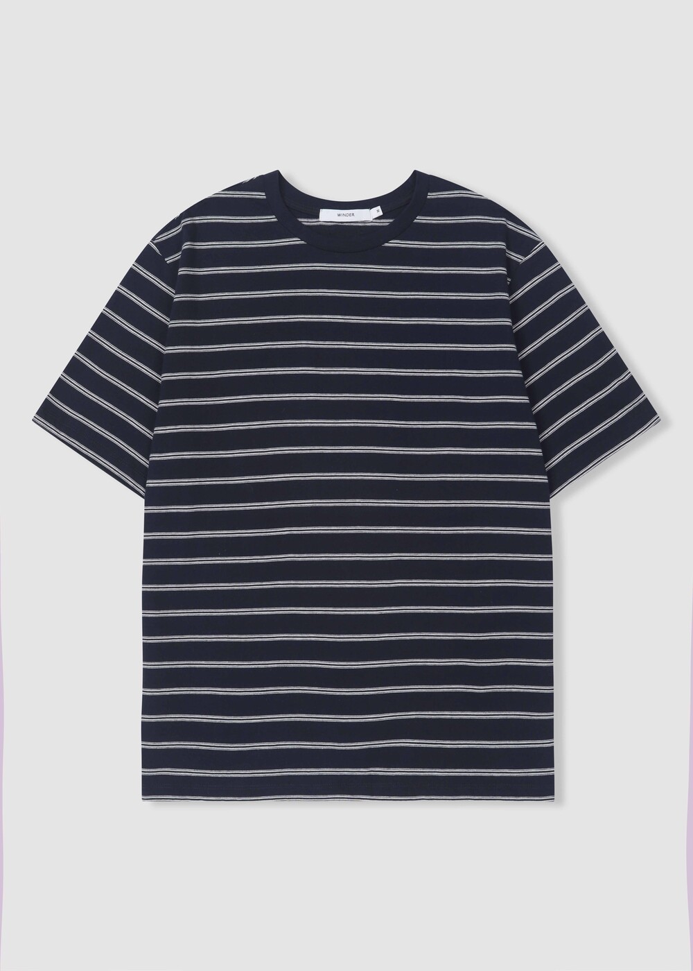 [WINDER] STRIPED COTTON TOP - NAVY