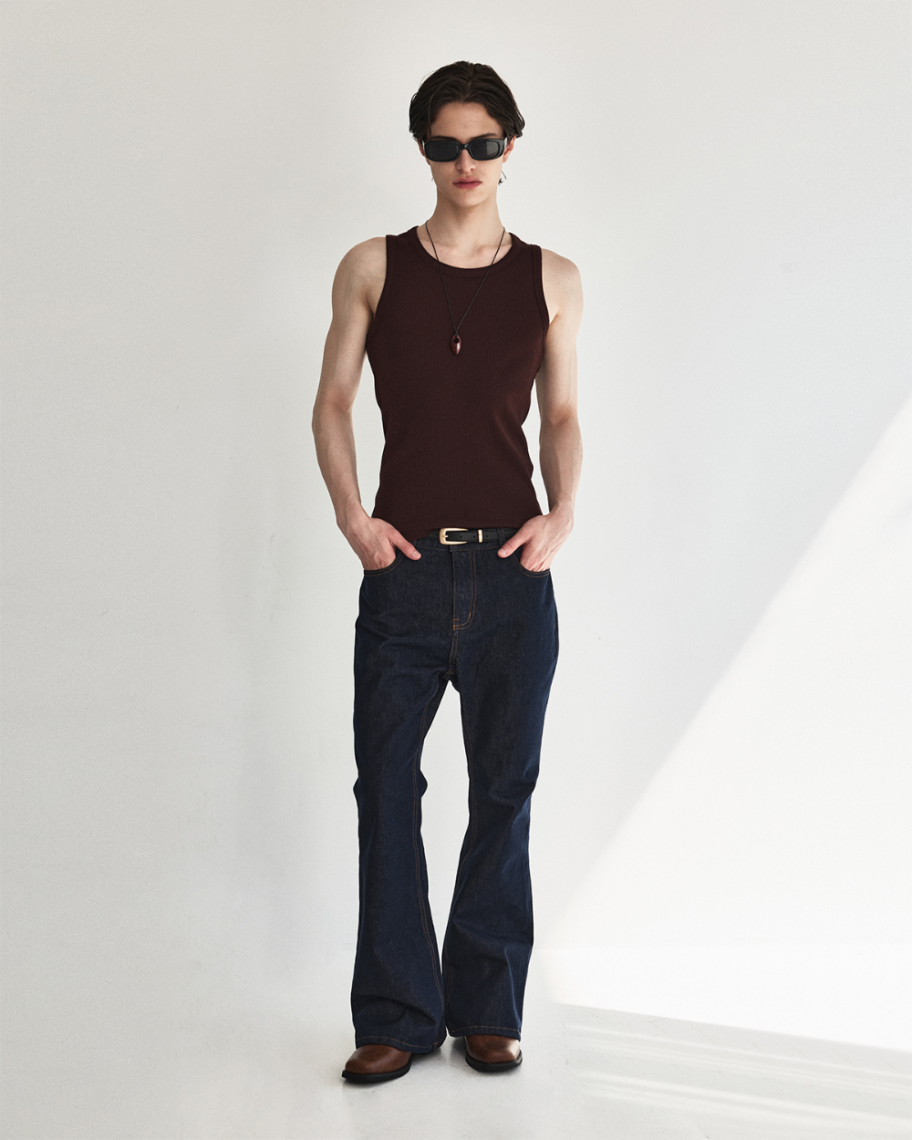 [kineto] Classic Selvedge Flare Denim Pants_Indigo Blue