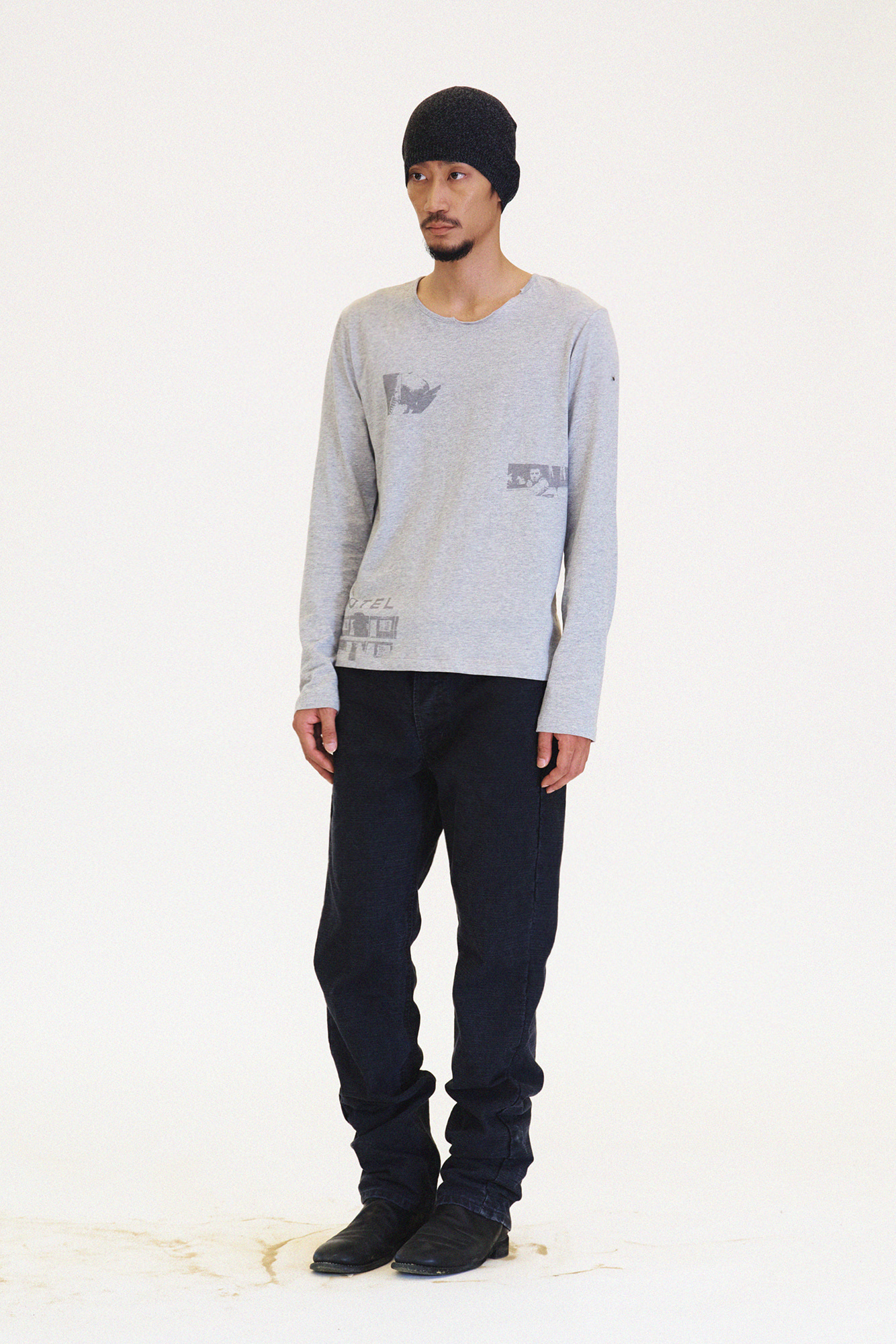 [SURFACE EDITION] HARD SLUB STRAIGHT PANTS CHARCOAL