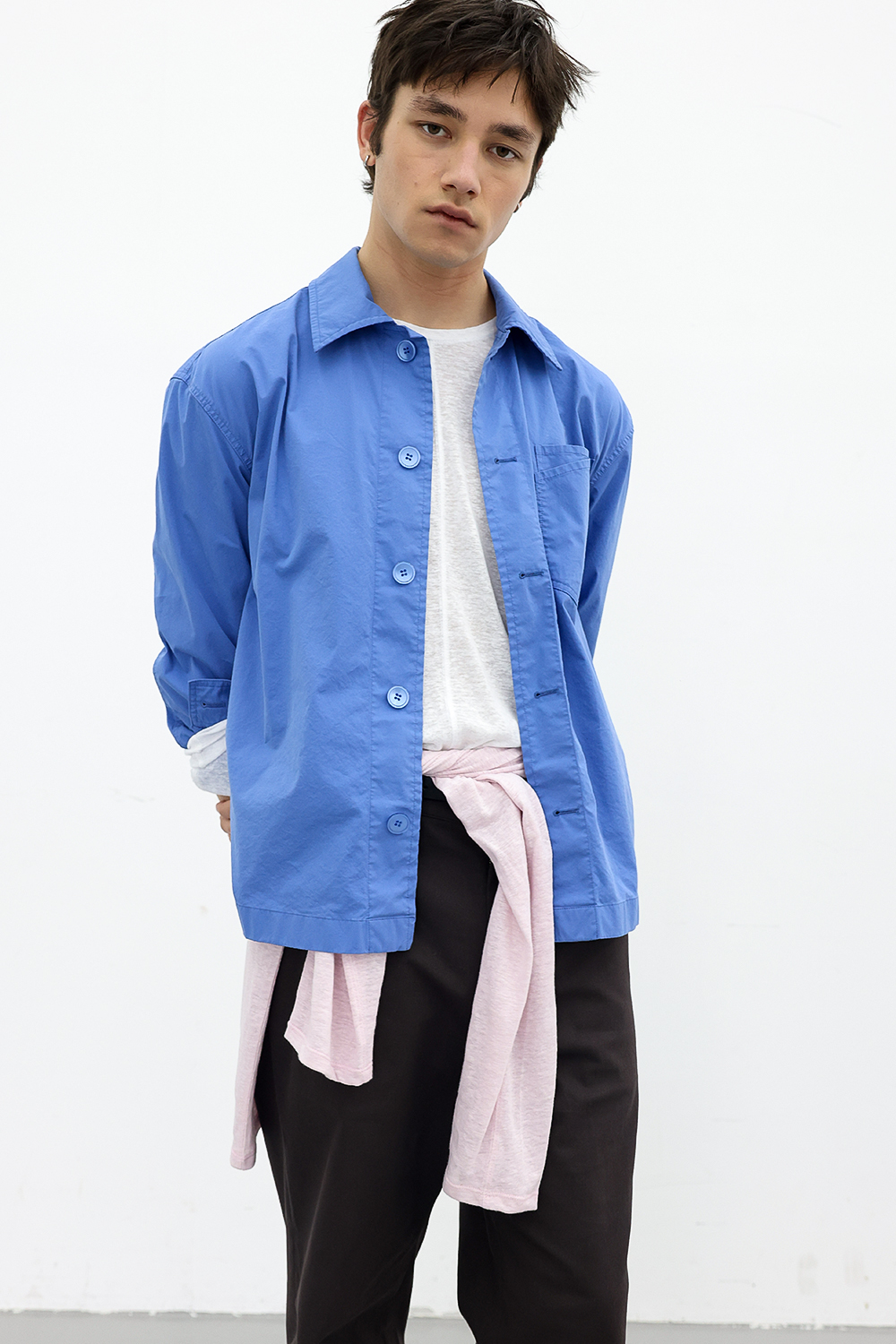 [ANYTIME LOREAK] AIRY WASHED SHIRT - BLUE
