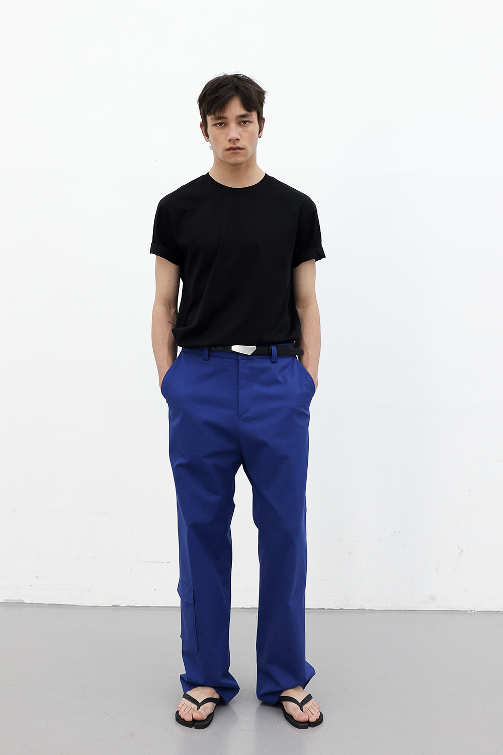[ANYTIME LOREAK] POPPY WIDE COTTON PANTS - BLUE
