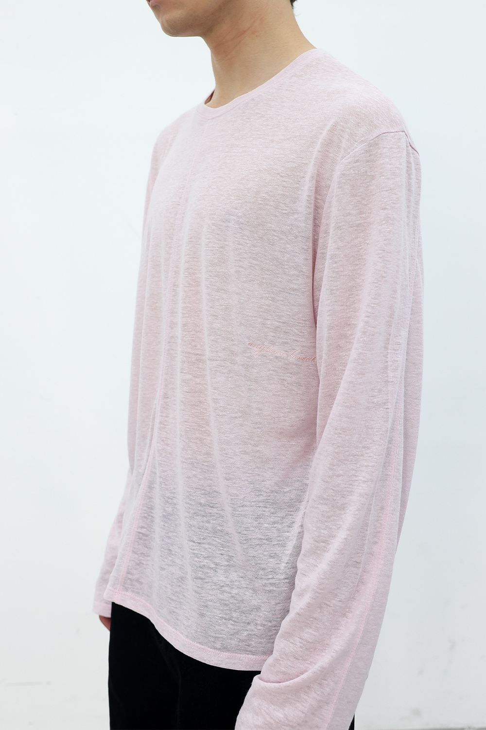 [ANYTIME LOREAK] CAMELLIA LAYERED TEE - WHITE/PINK