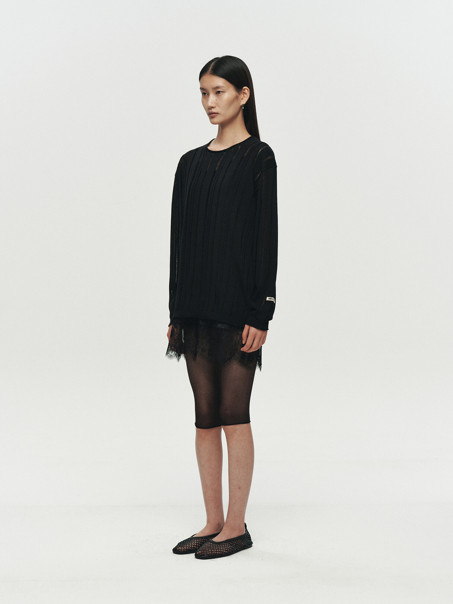 [HEUTE] CASHMERE WOOL V NECK KNIT (BLUE) 복제