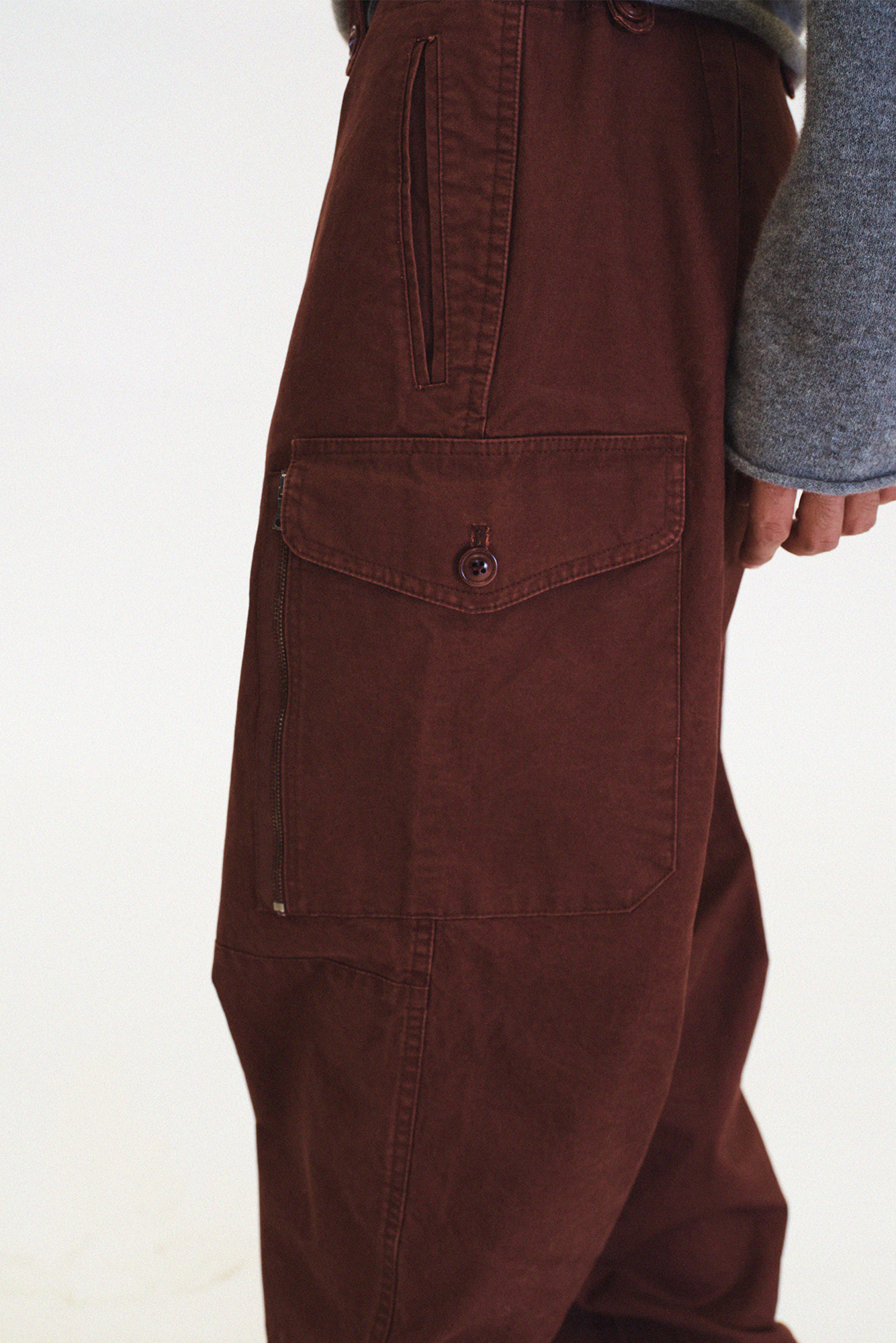 [SURFACE EDITION] WASHED COMBAT TROUSERS RED