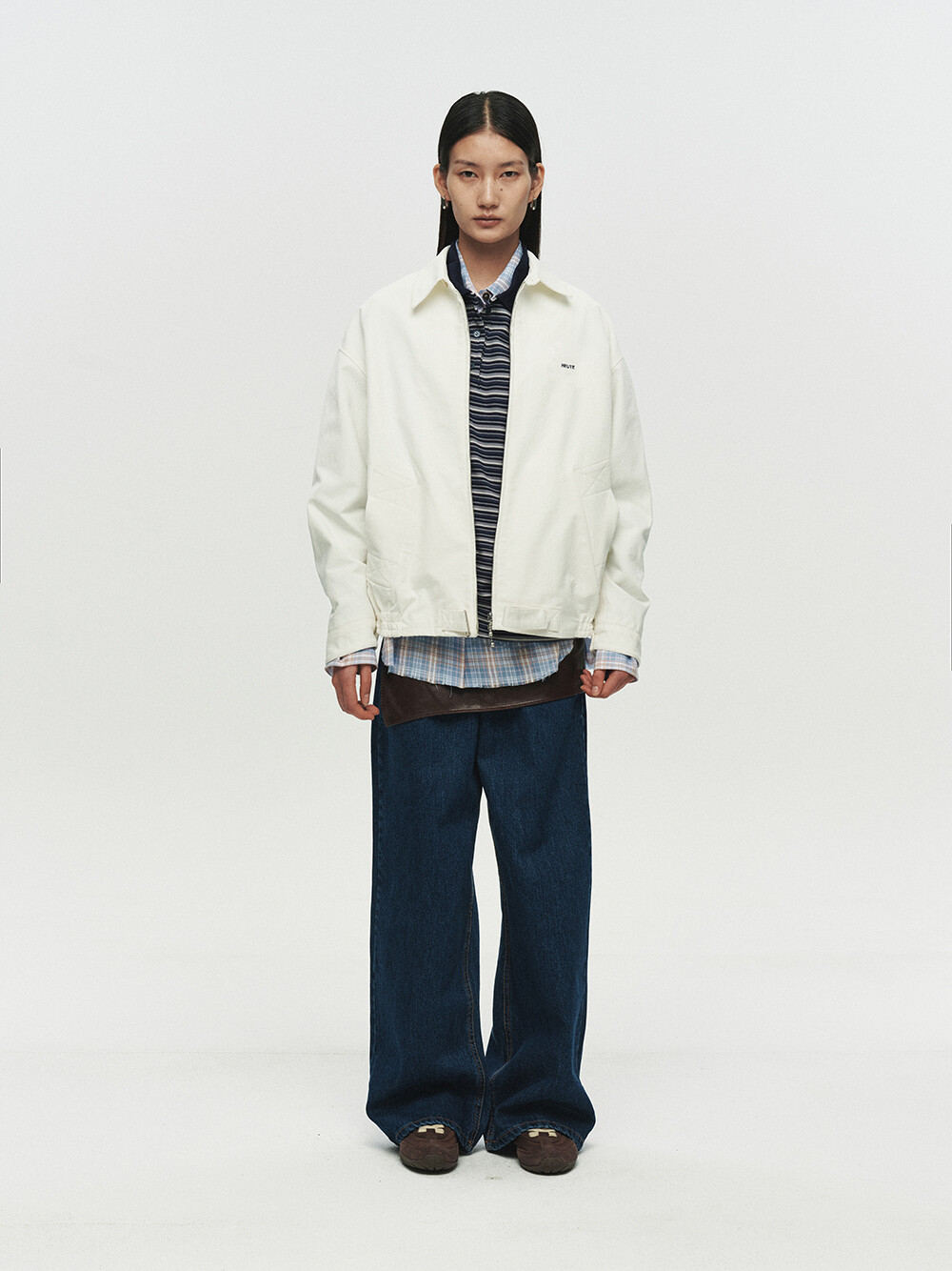 [HEUTE] MARTIN STRUCTURED BOMBER JACKET (OFF WHITE)