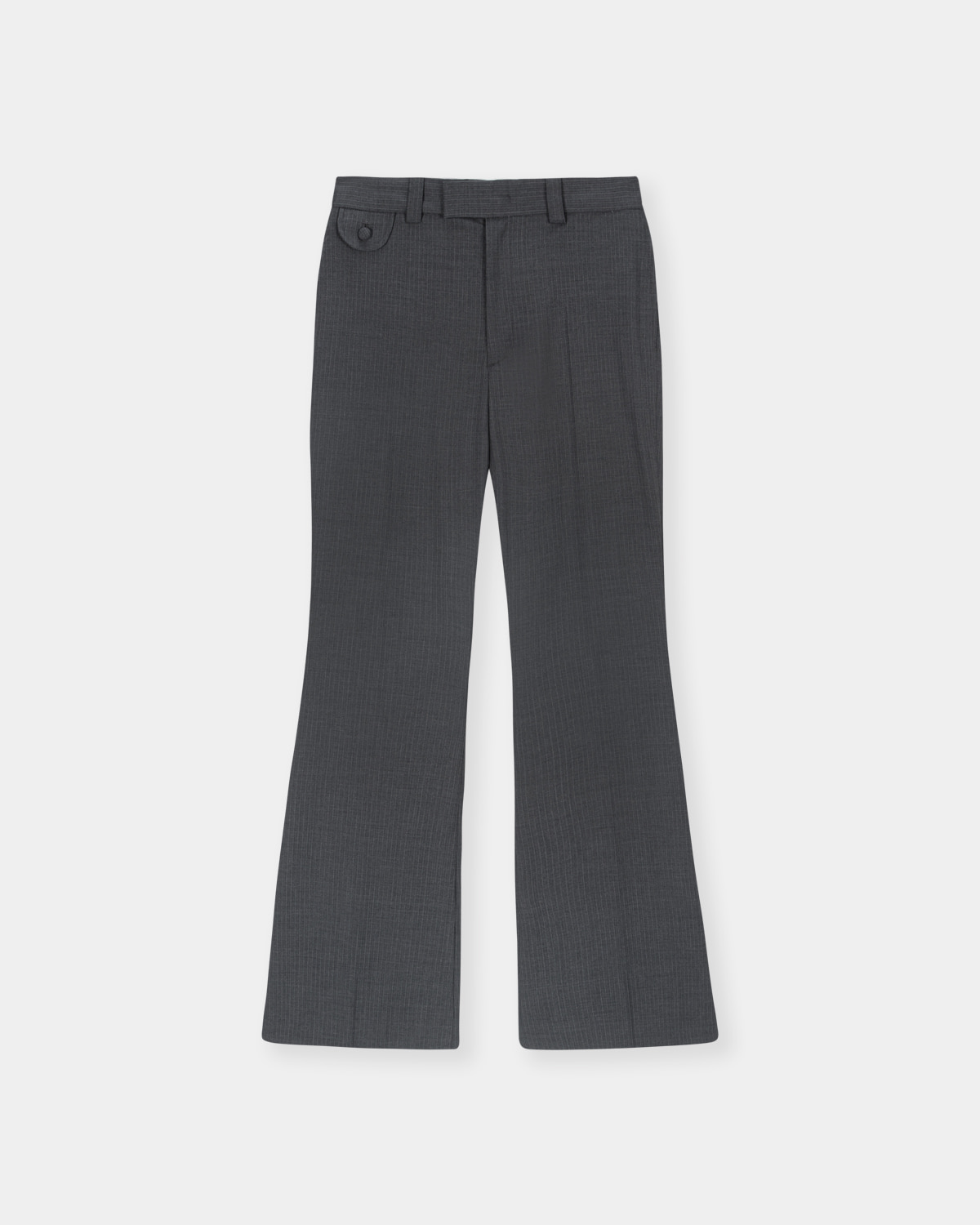 [kineto] Pin Stripe Wool Flare Pants_Grey