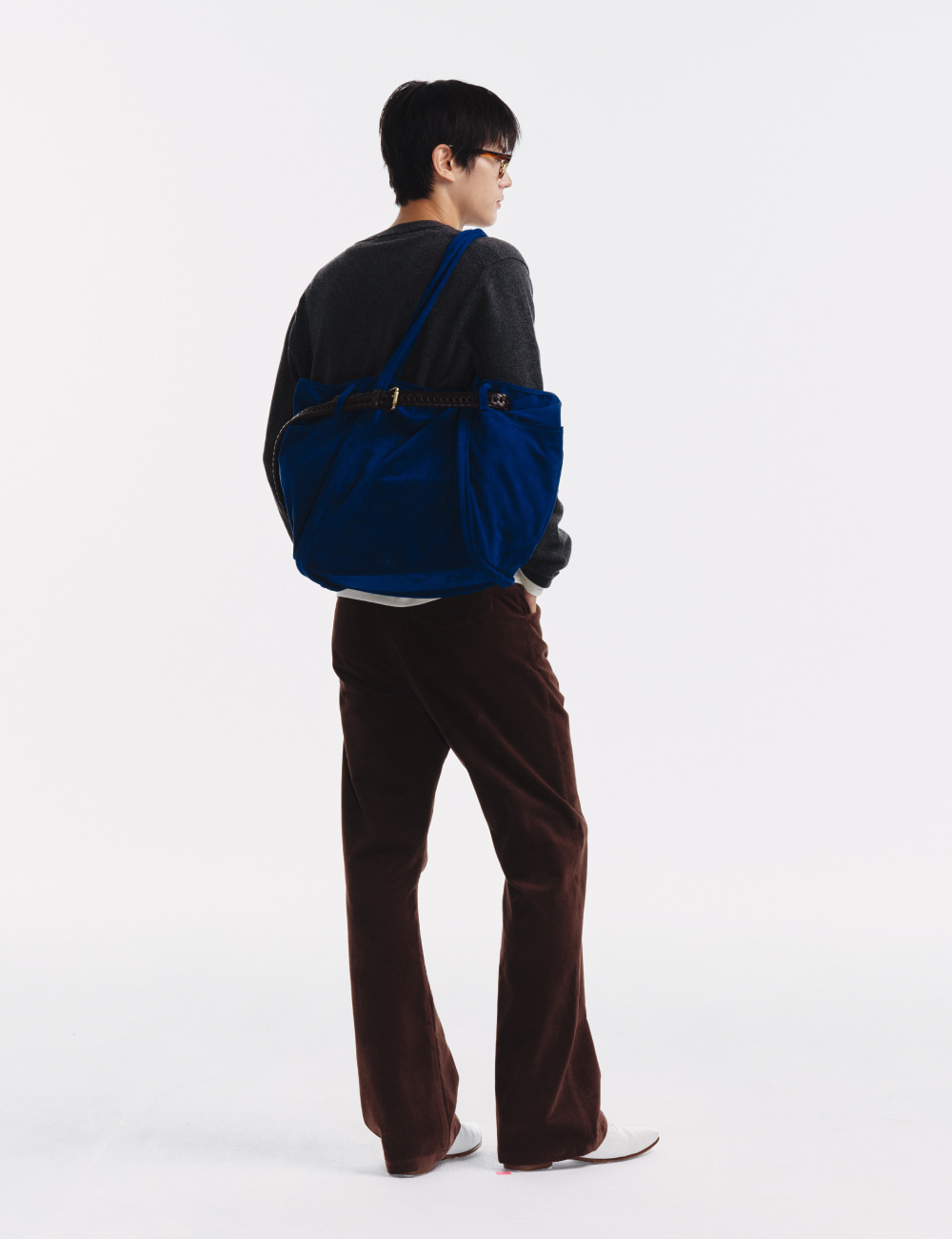 [GEN:RE] Archive Trouser Leather Bag Blue