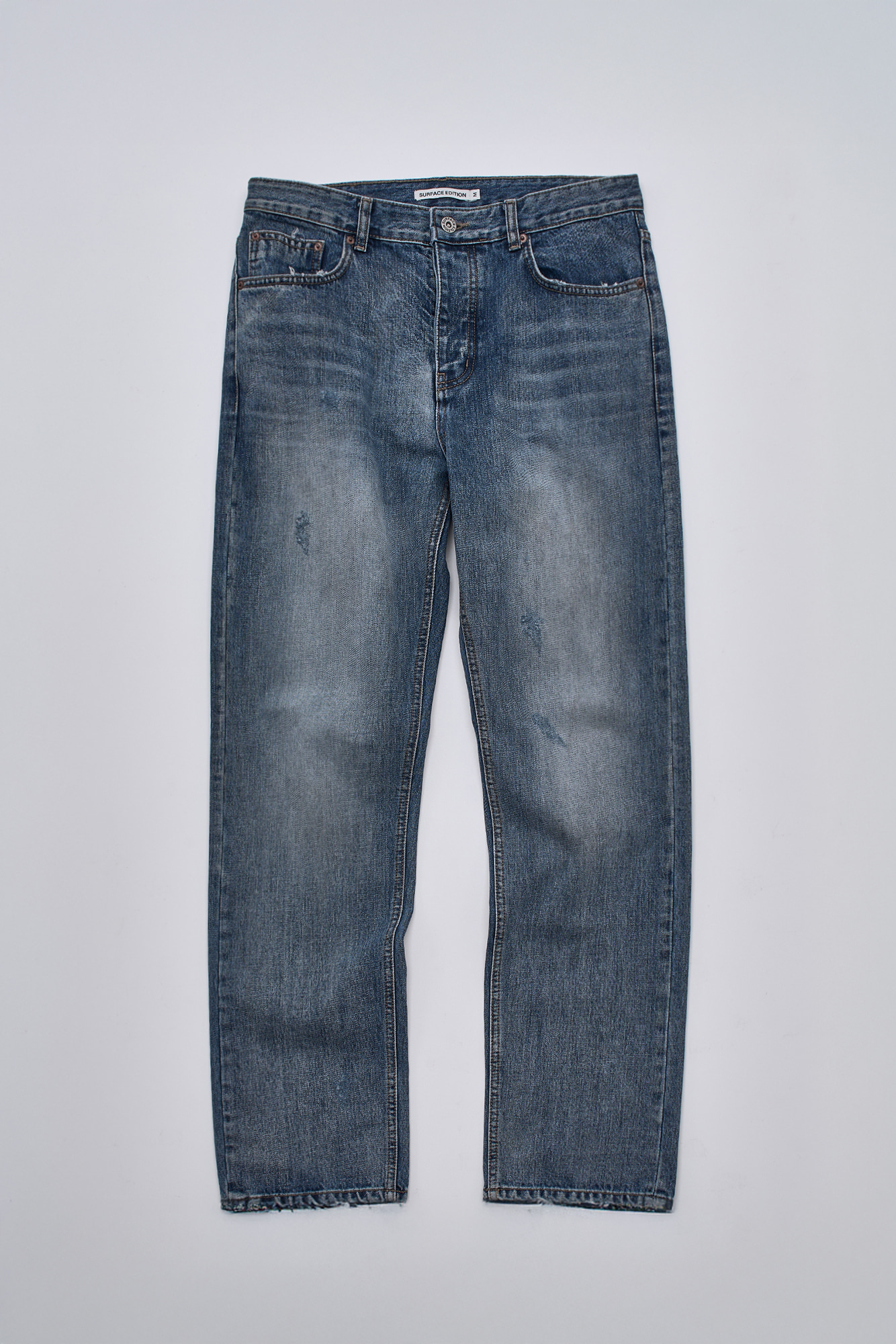 [SURFACE EDITION] STAIN STRAIGHT DENIM PANTS INDIGO