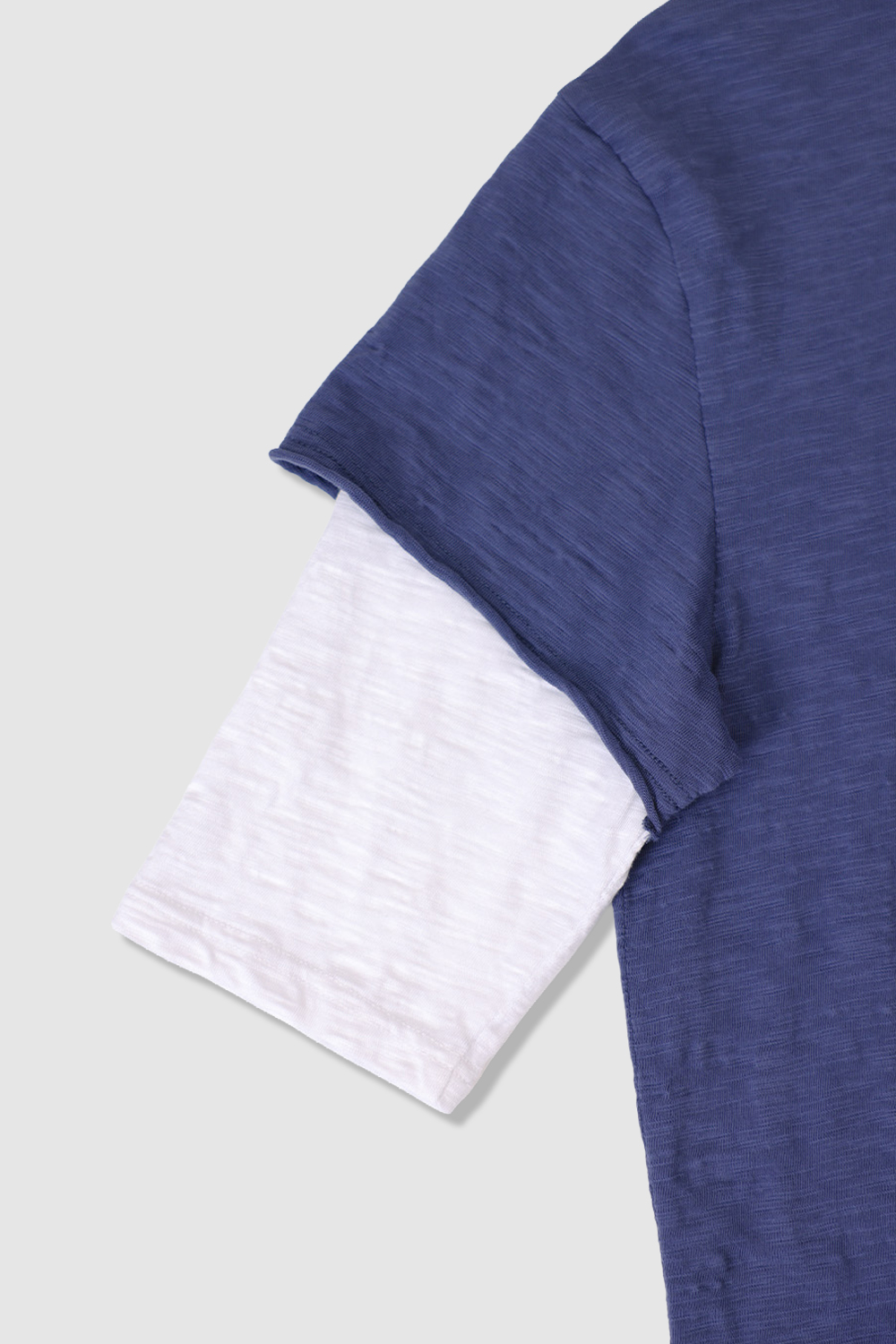 [ANYTIME LOREAK] FADE SLUB HALF T-SHIRT - VINTAGE BLUE