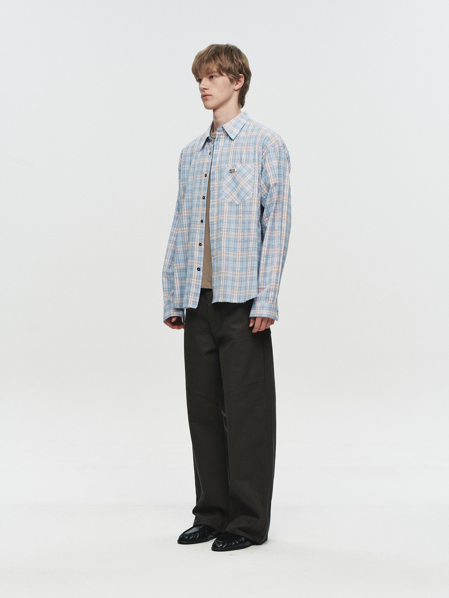 [HEUTE] REGULAR COLLAR MARCO SHIRT (BLUE)