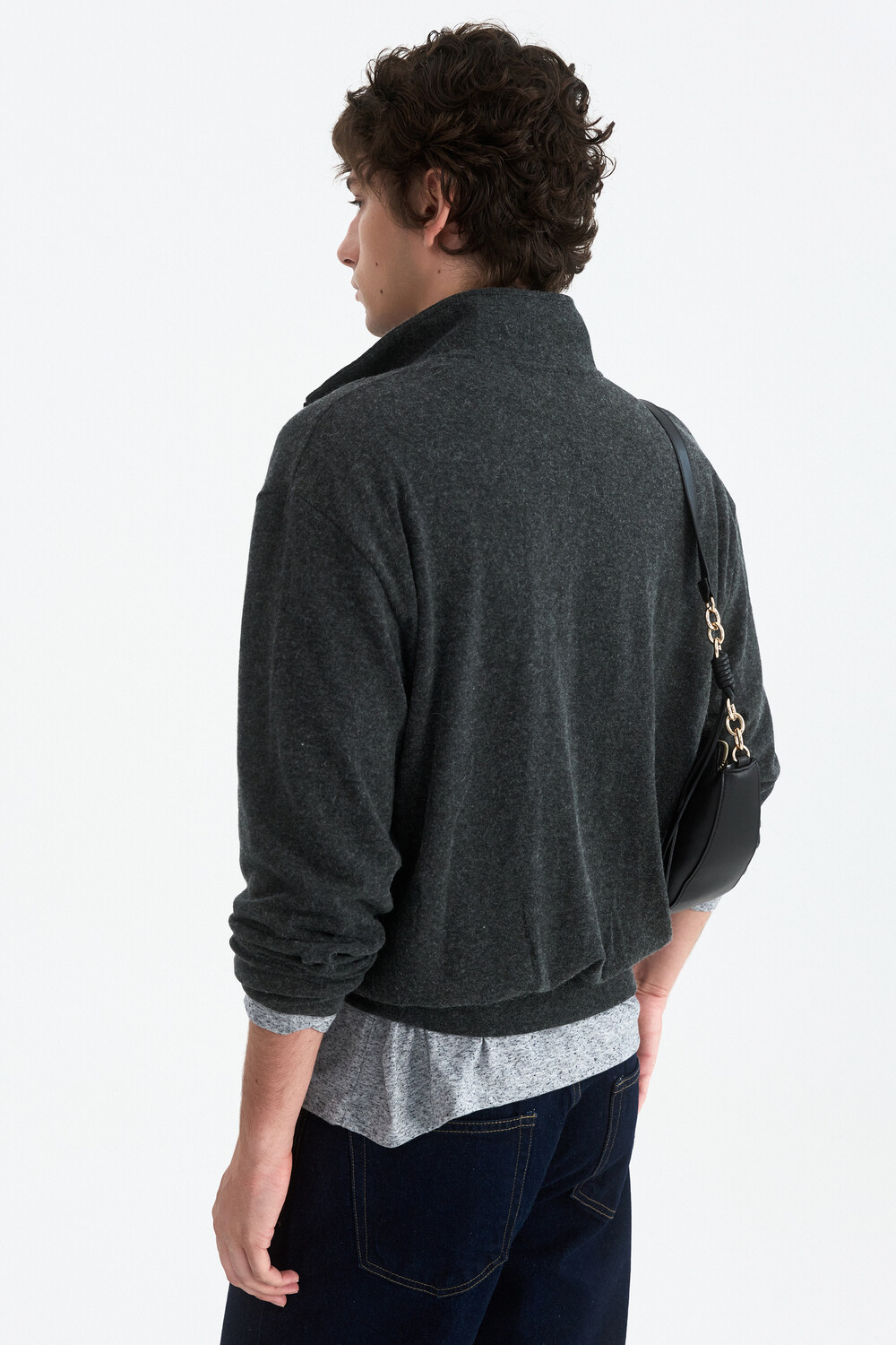 [WINDER] WOOL JERSEY TRACK JACKET - CHARCOAL