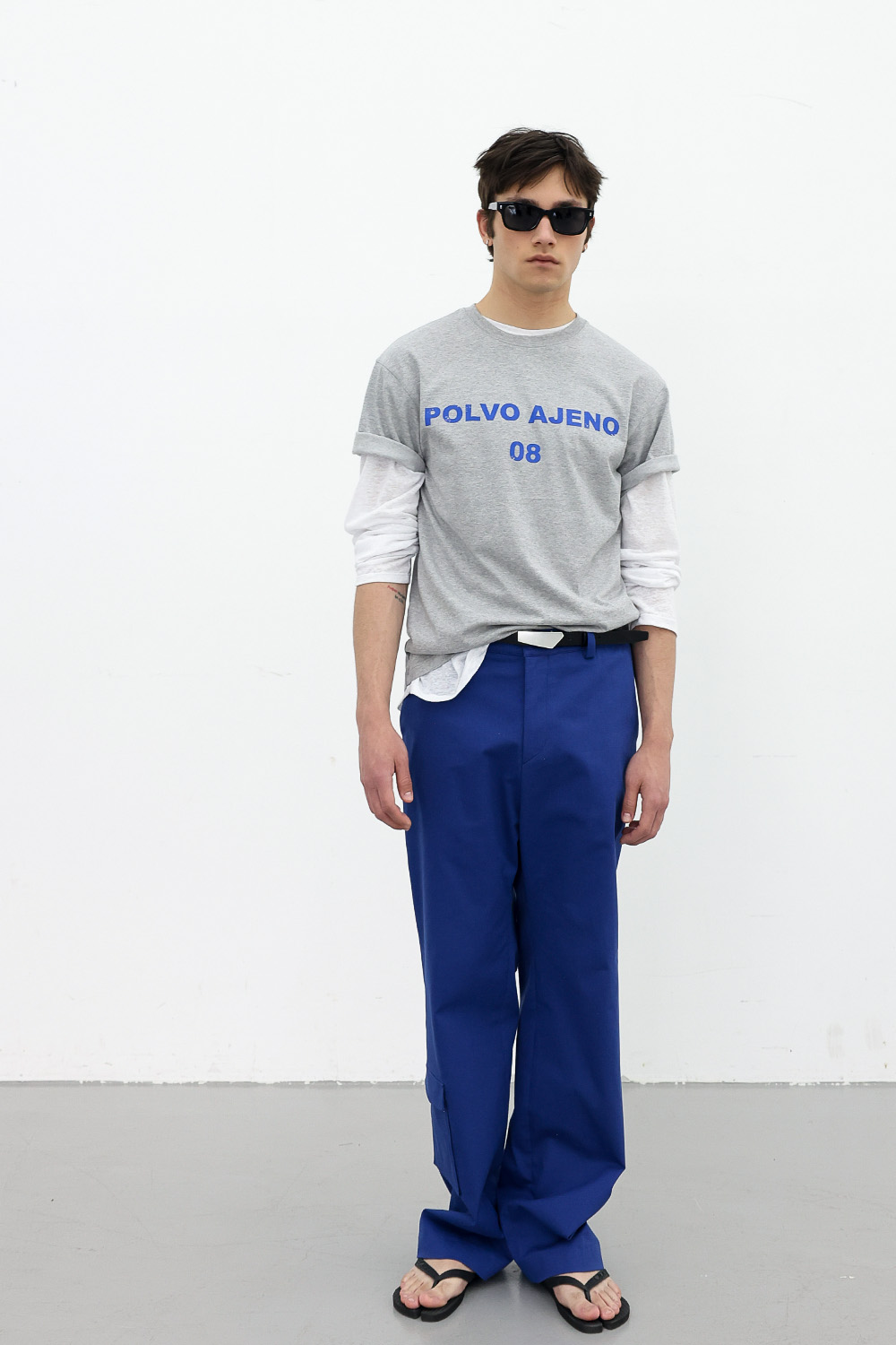 [ANYTIME LOREAK] PRIMROSE HALF TEE - GRAY