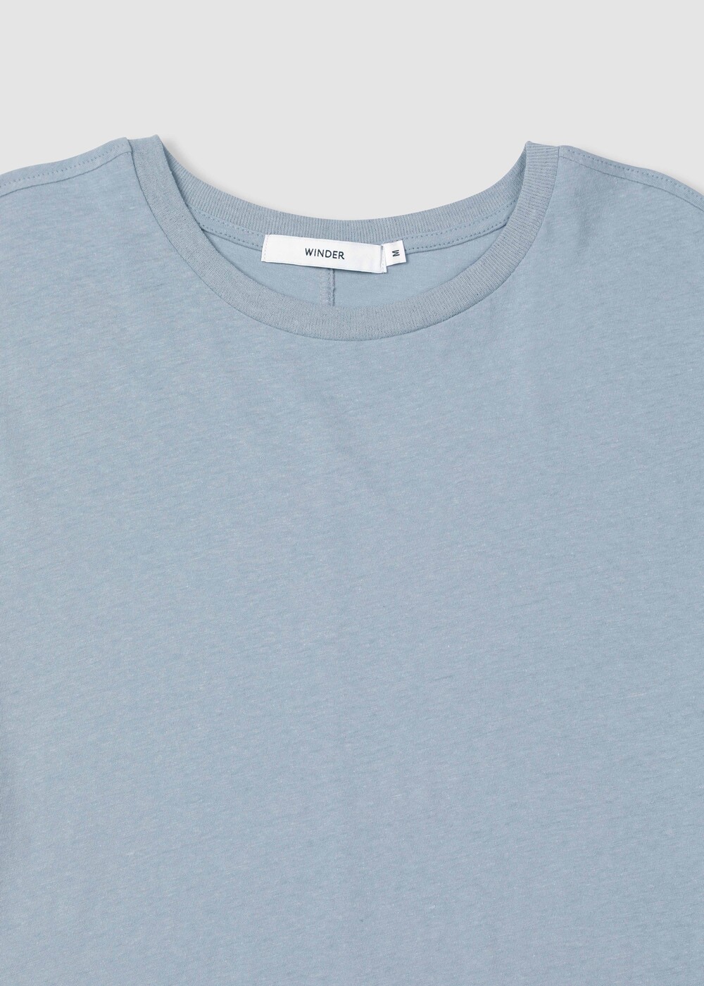 [WINDER] LINEN BLENDED T-SHIRTS - MIST BLUE