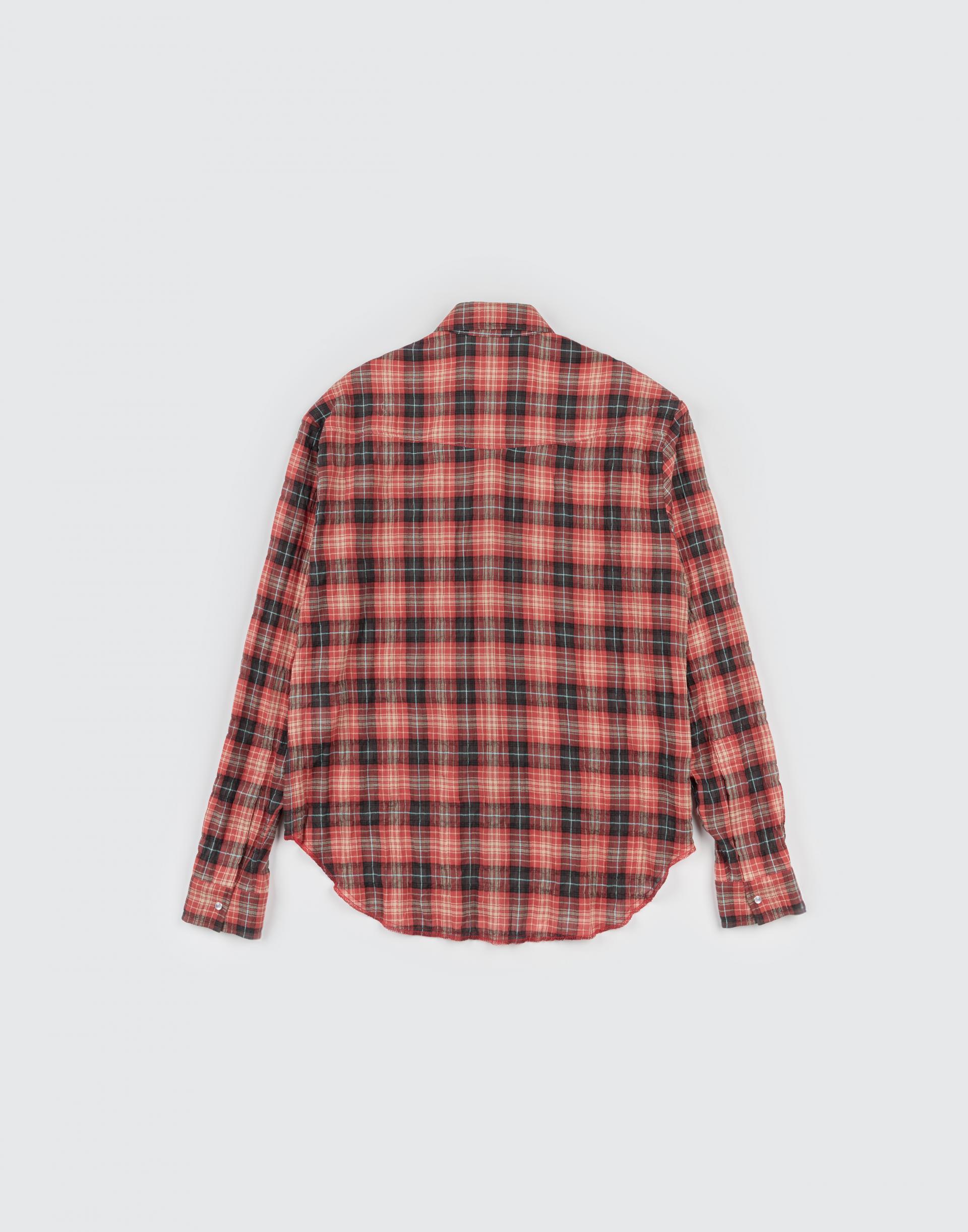 [MOOMYUNG] ‘Keanu’ CHECKED WESTERN SHIRT (RED CHECK)