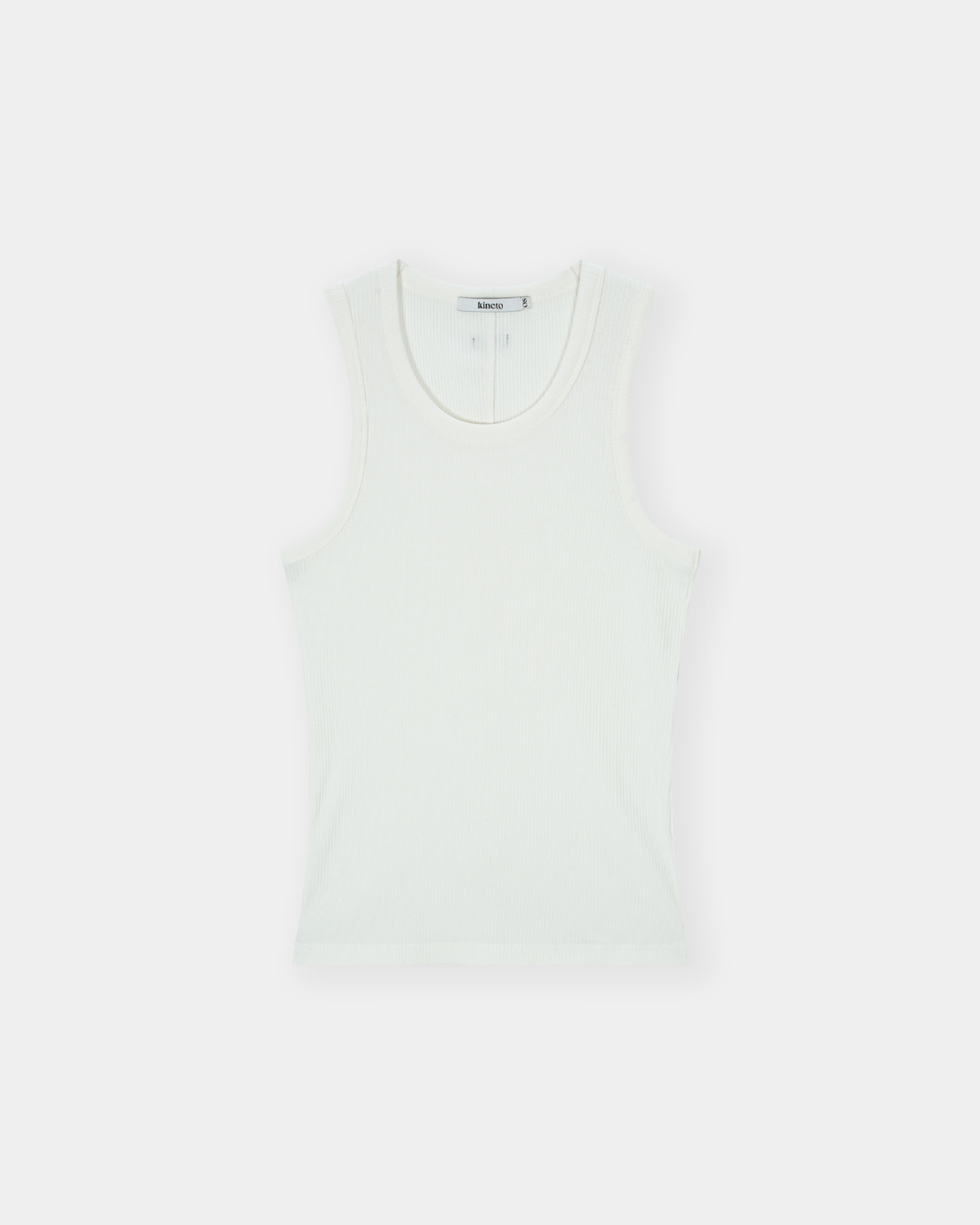 [kineto] Sleek Ribbed Sleeveless Top_White