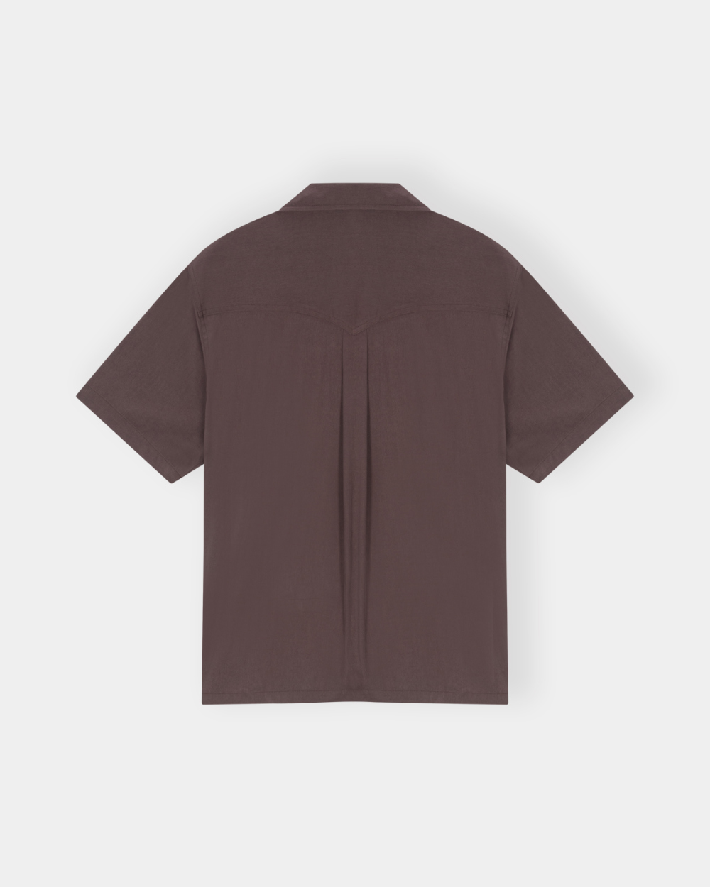 [kineto] Éclat Snap Open Collar Shirt_Plum