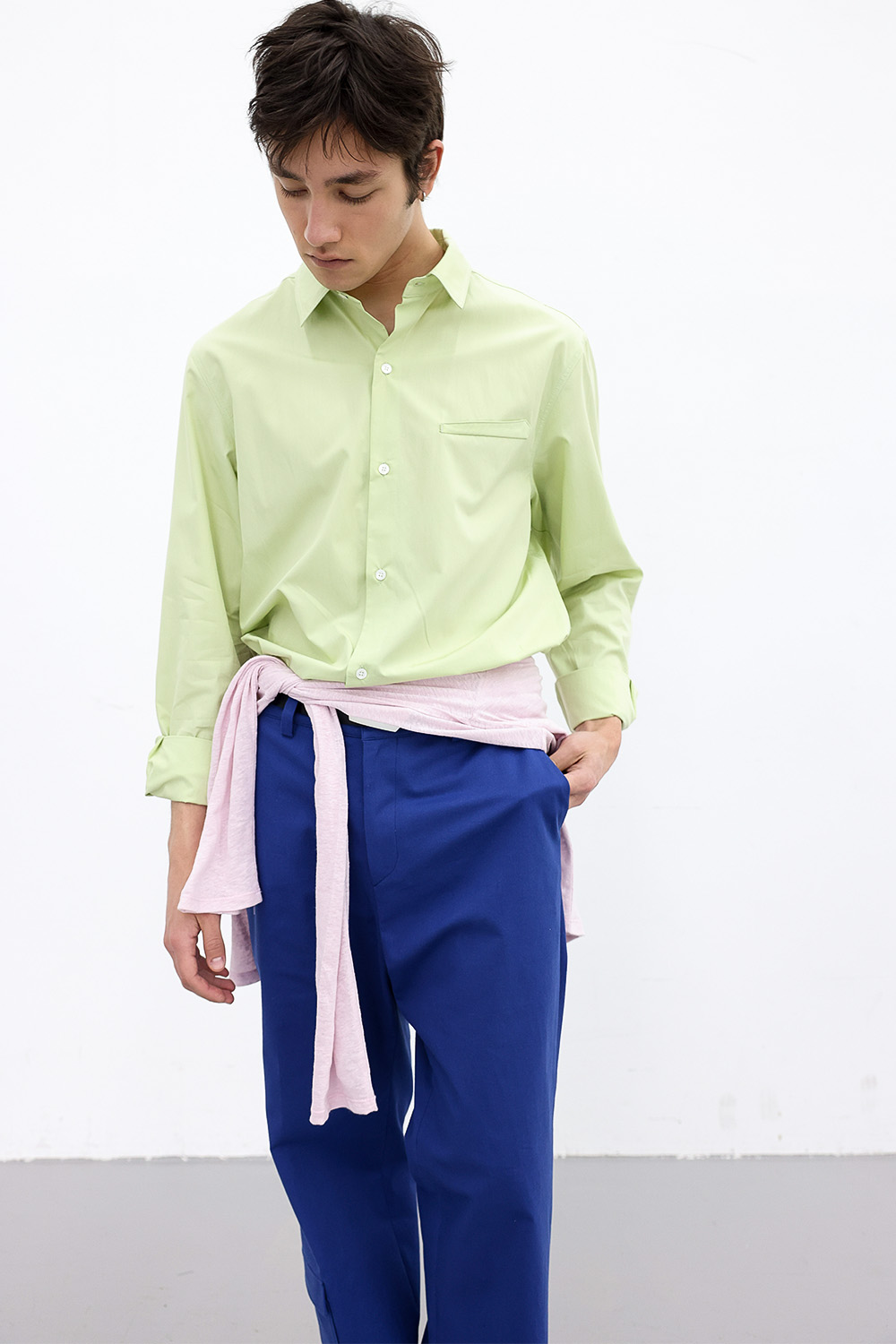 [ANYTIME LOREAK] FREESIA BLOOM SHIRT - LIME