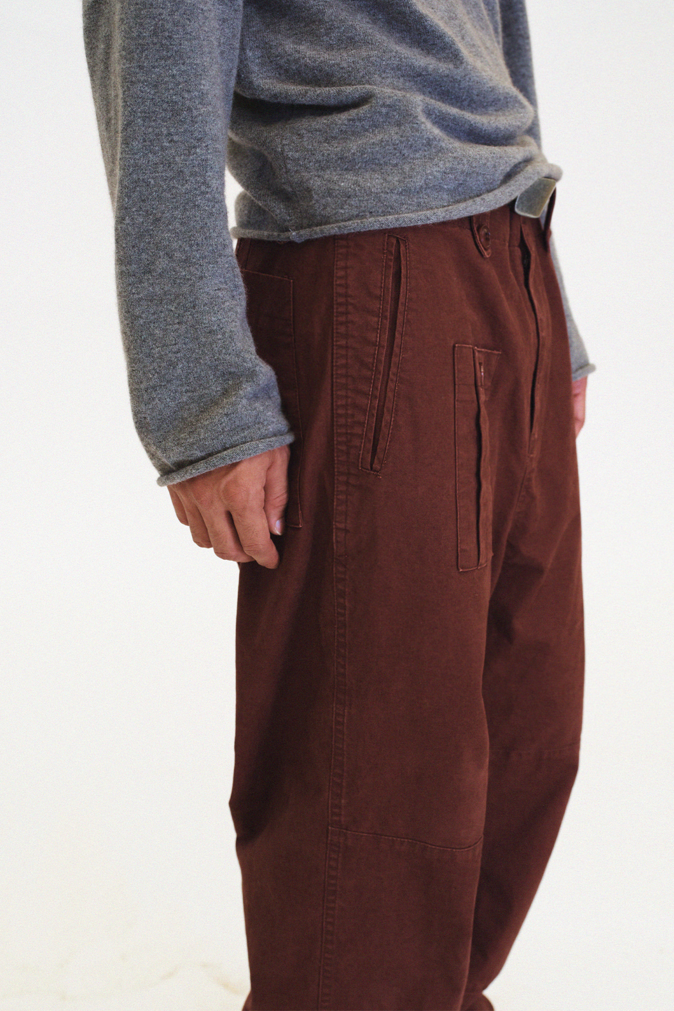 [SURFACE EDITION] WASHED COMBAT TROUSERS RED