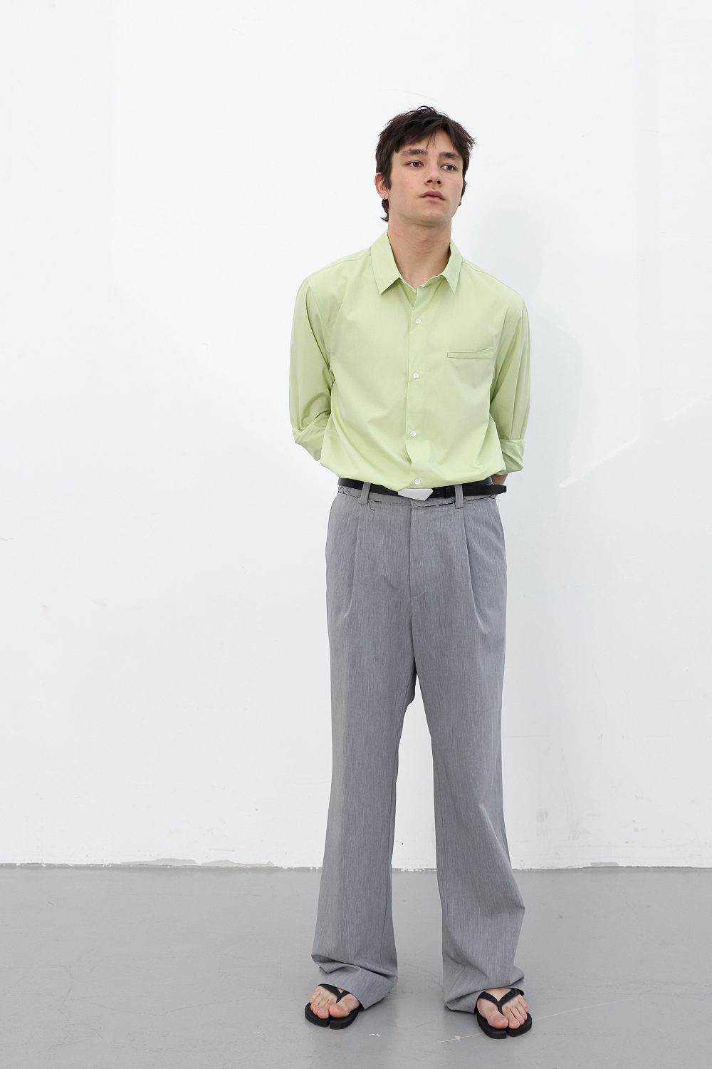 [ANYTIME LOREAK] FREESIA BLOOM SHIRT - LIME