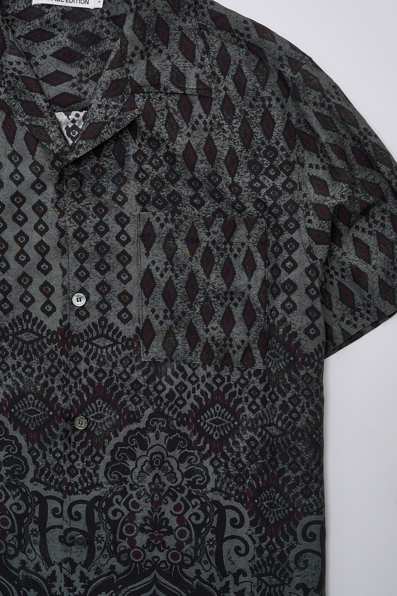 [SURFACE EDITION] FULL PRINT SHORT SLEEVE SHIRT GRAY
