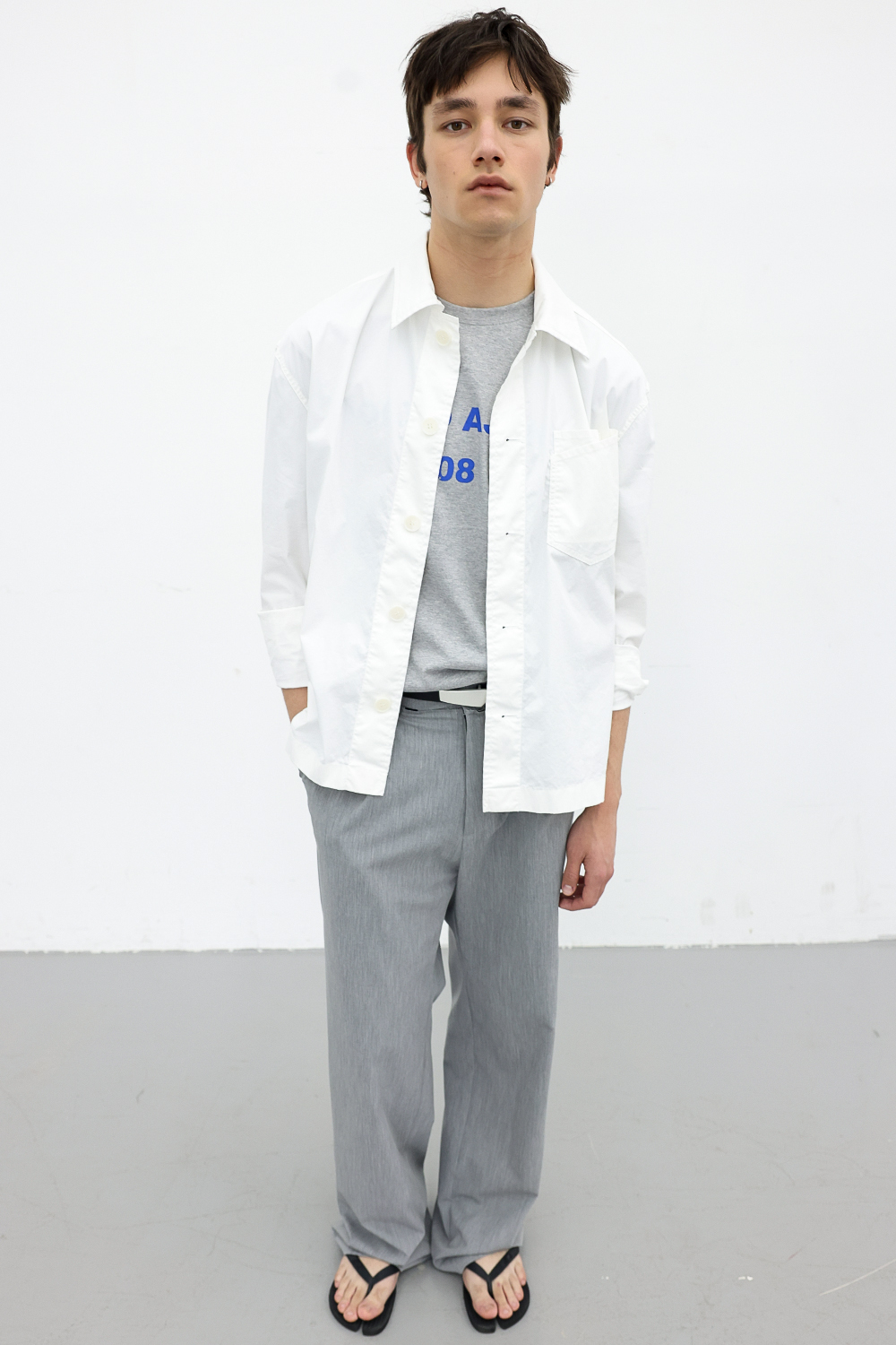 [ANYTIME LOREAK] AIRY WASHED SHIRT -WHITE