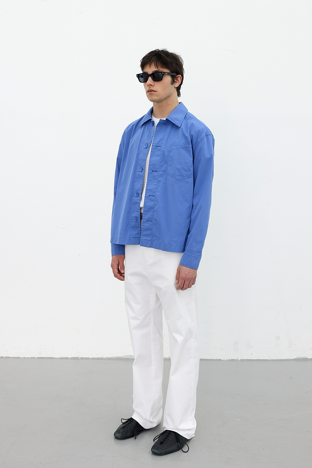 [ANYTIME LOREAK] AIRY WASHED SHIRT - BLUE