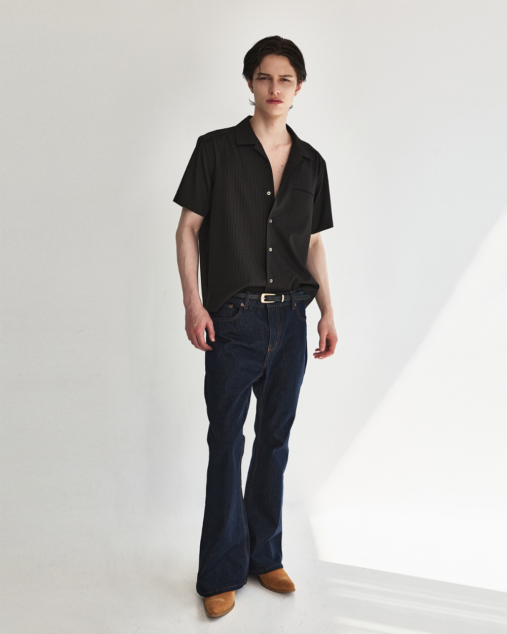 [kineto] Classic Selvedge Flare Denim Pants_Indigo Blue