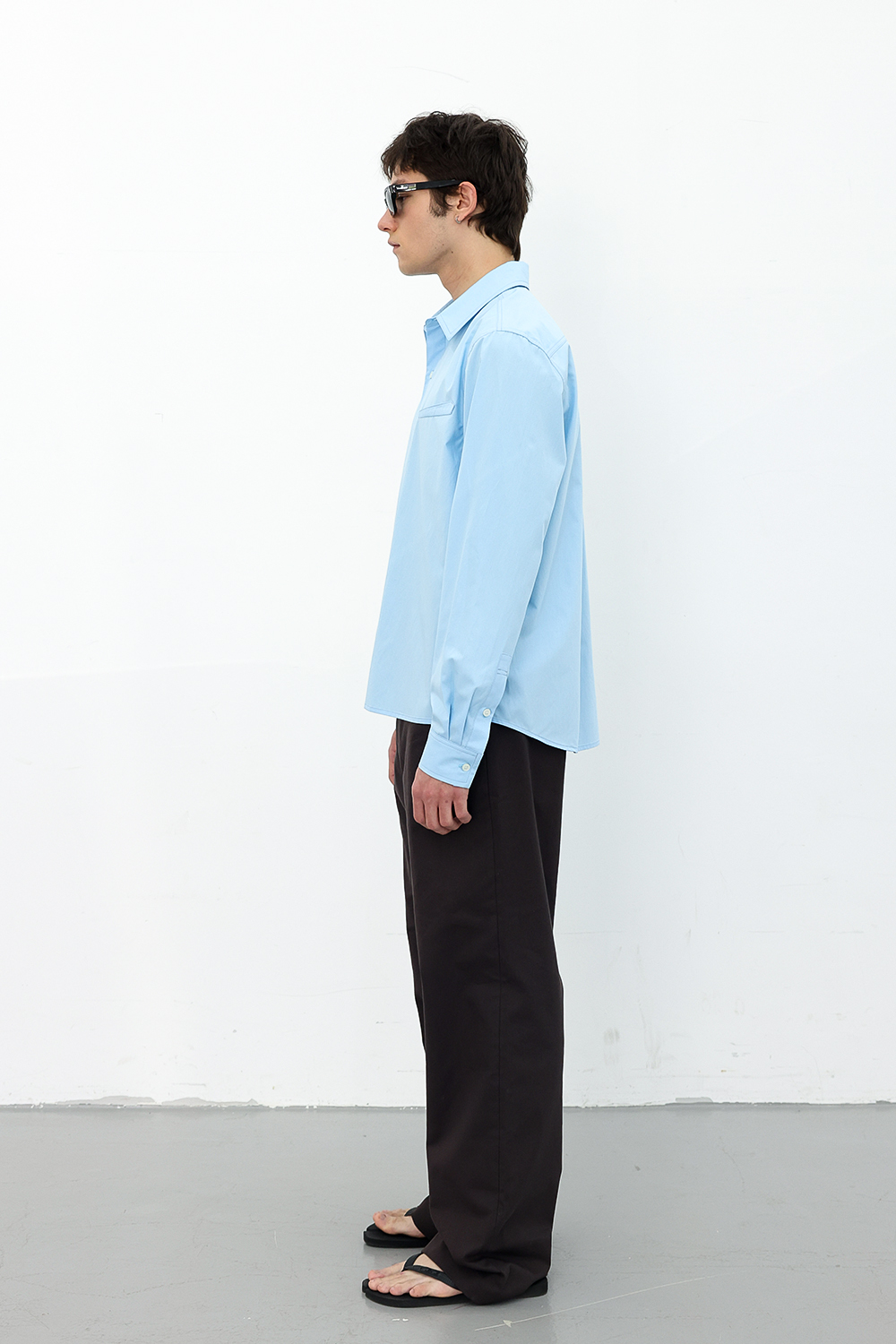 [ANYTIME LOREAK] FREESIA BLOOM SHIRT - SKY BLUE