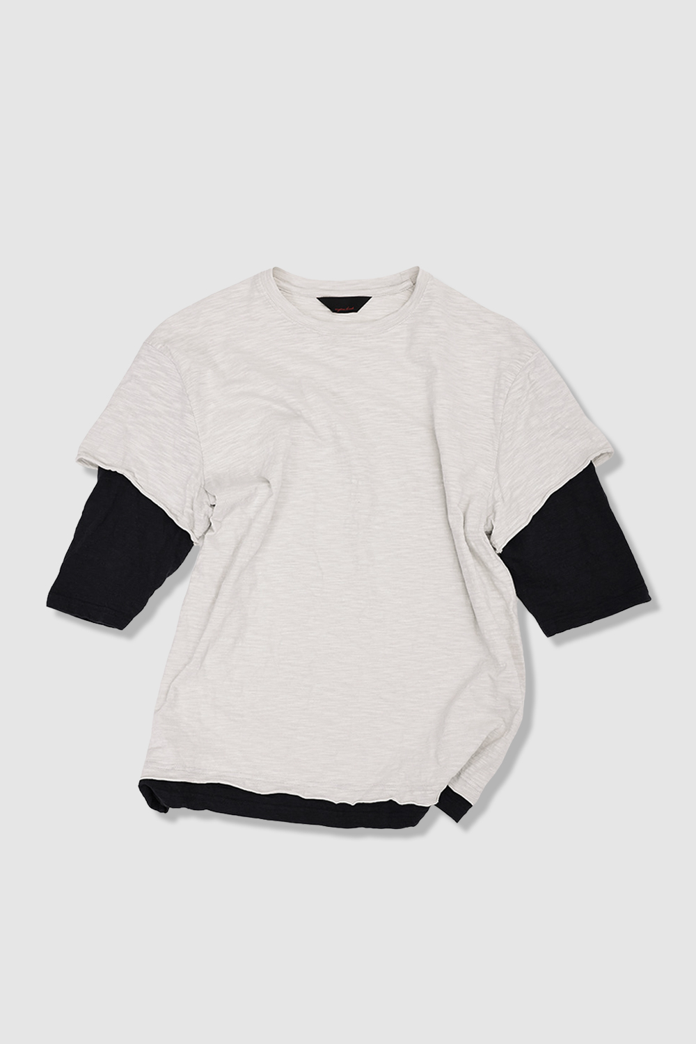 [ANYTIME LOREAK] FADE SLUB HALF T-SHIRT - OATMEAL