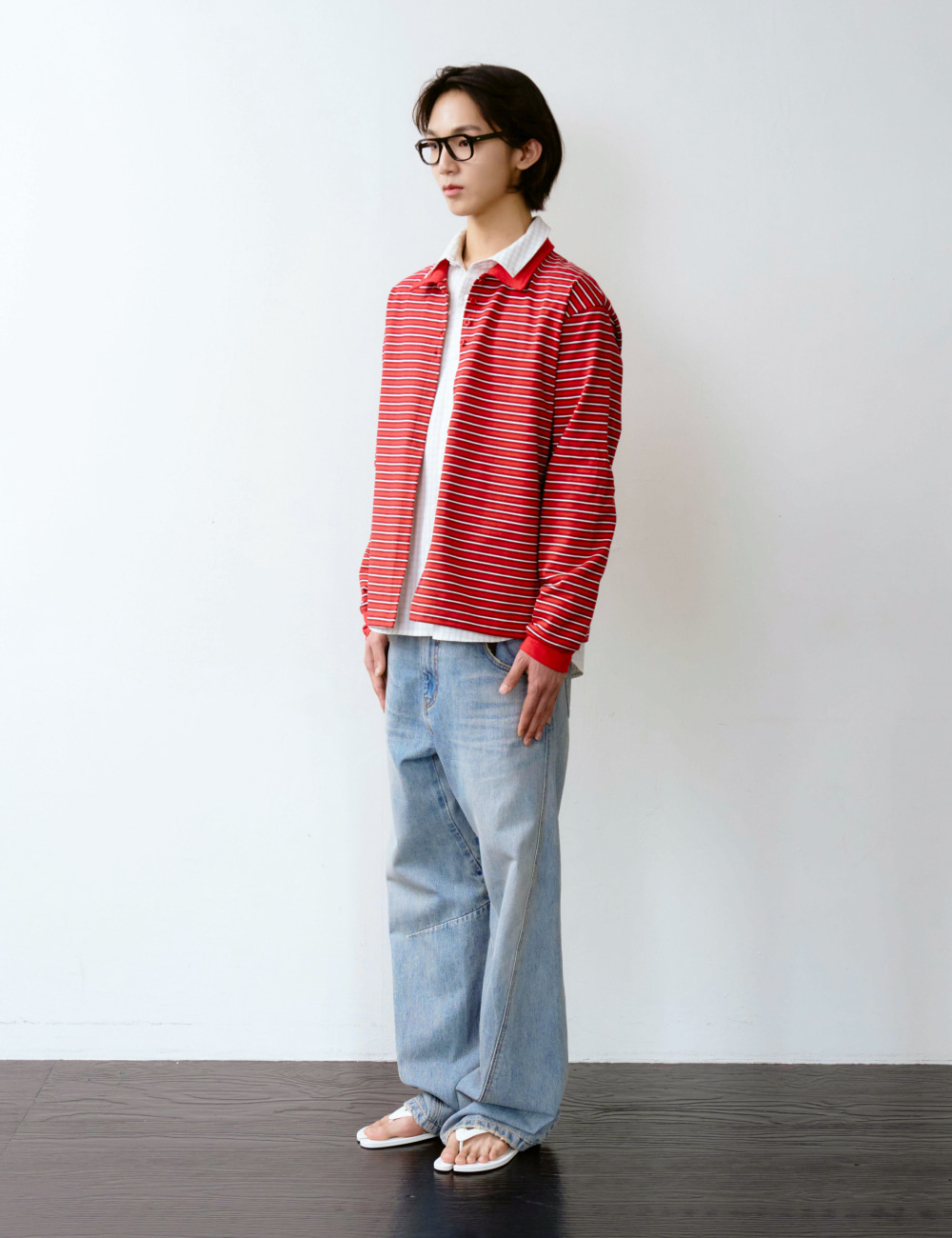 [GEN:RE] Any Way Pique Shirt Red