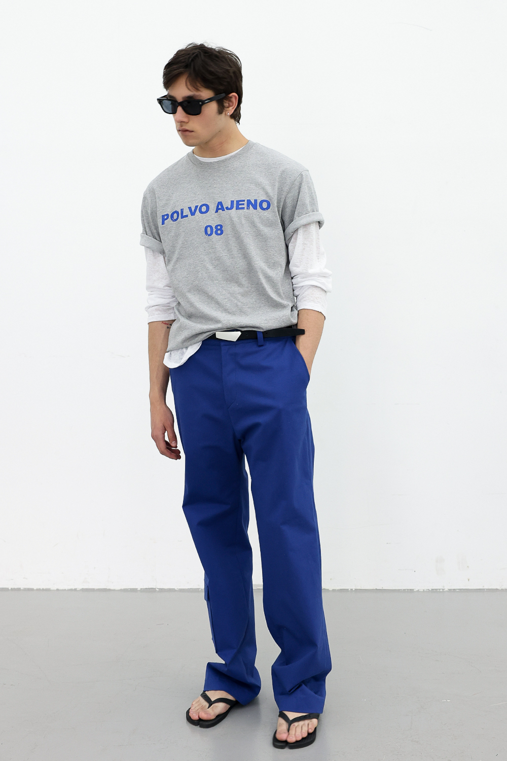 [ANYTIME LOREAK] PRIMROSE HALF TEE - GRAY