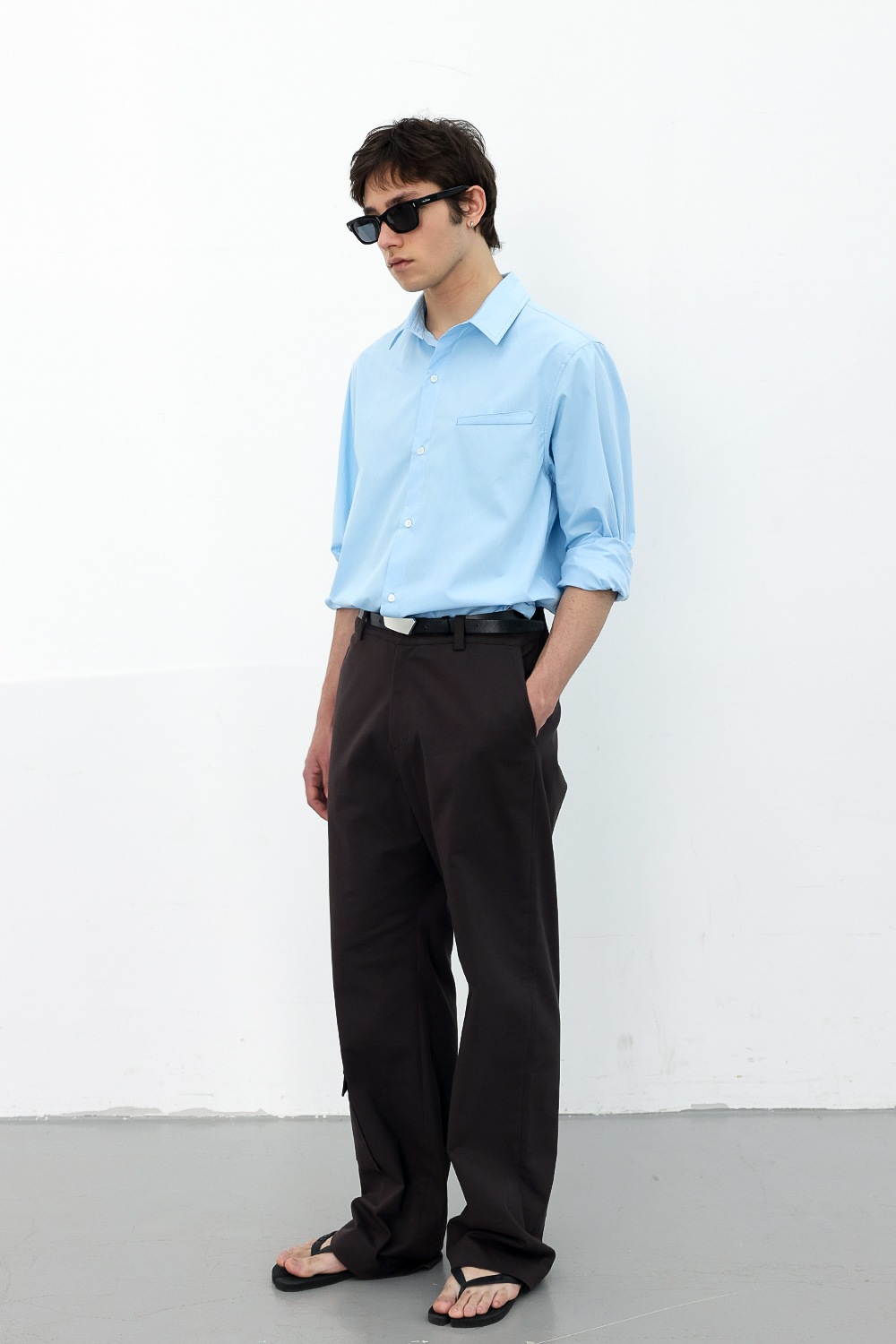 [ANYTIME LOREAK] FREESIA BLOOM SHIRT - SKY BLUE