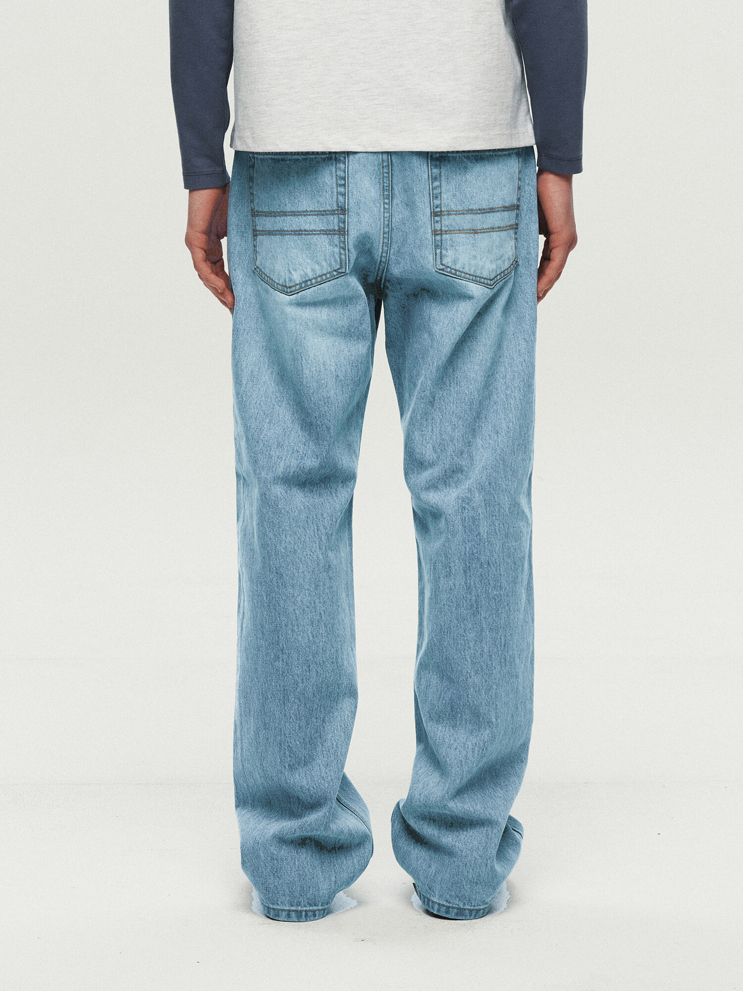 [HEUTE] LIGHT WASH WIDE DENIM (LIGHT BLUE)