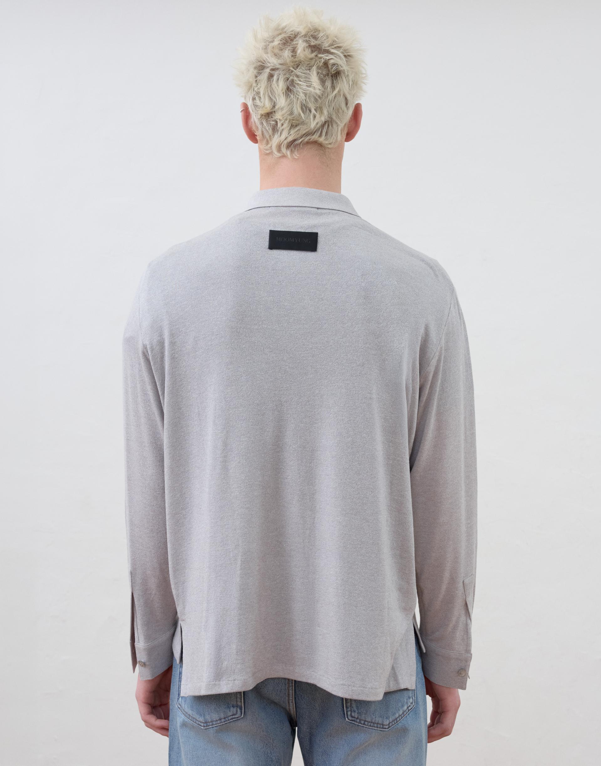 [MOOMYUNG ] LIGHT GAUGE SUMMER WOOL KNIT (LIGHT GREY)