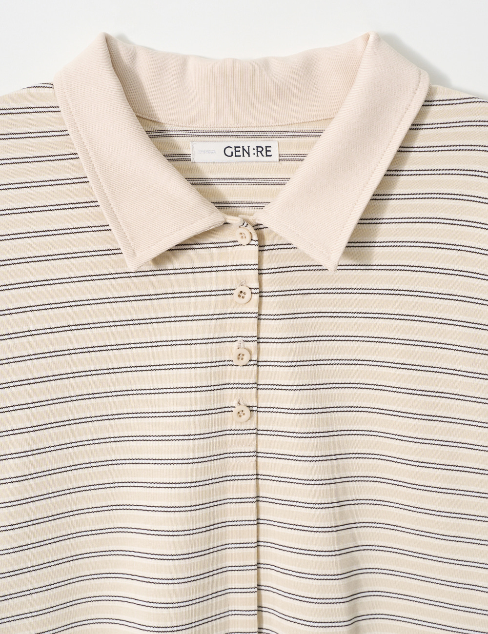 [GEN:RE] Any Way Pique Shirt Cream
