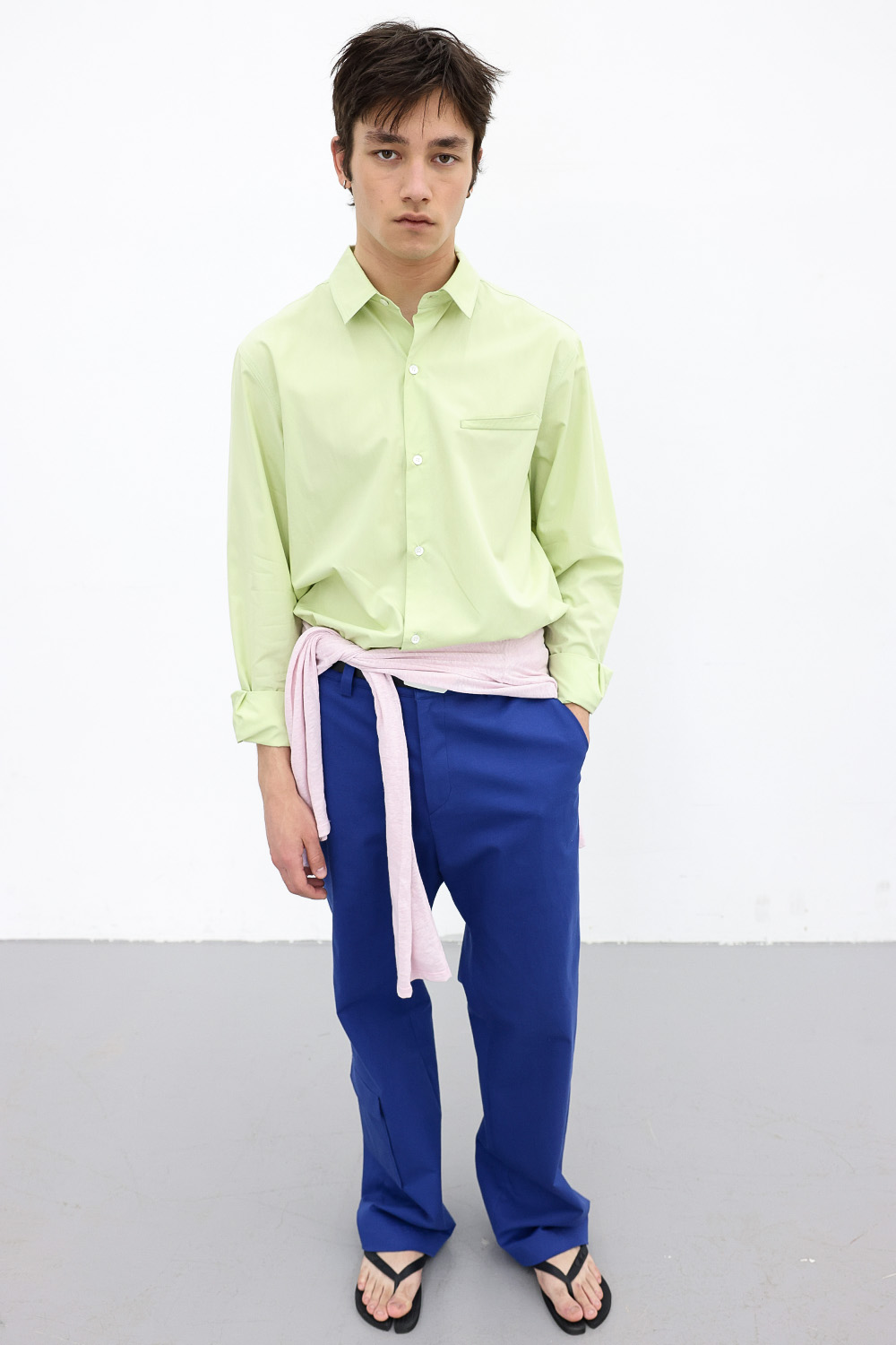 [ANYTIME LOREAK] FREESIA BLOOM SHIRT - LIME