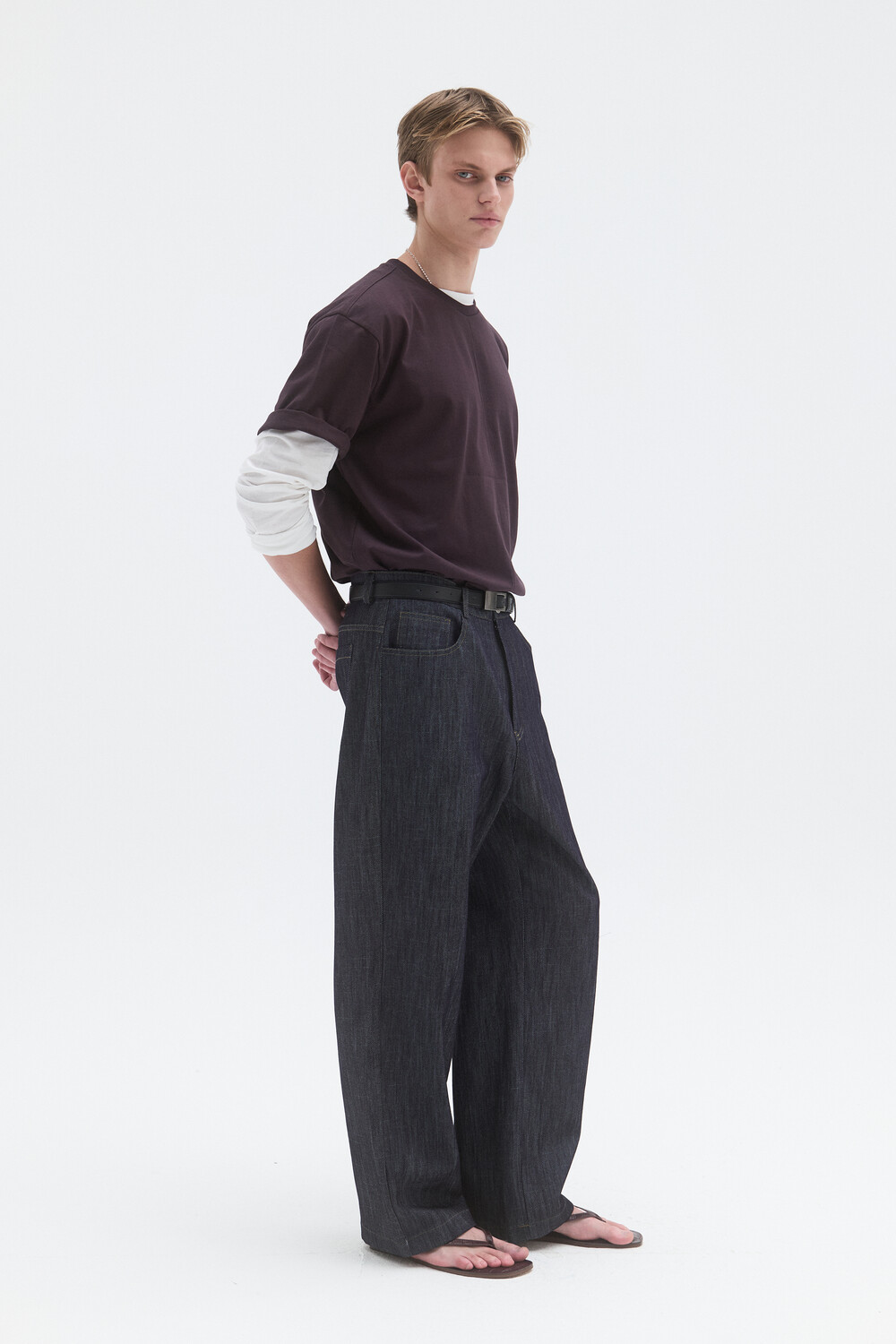 [WINDER] CF COTTON T-SHIRTS - DARK PLUM
