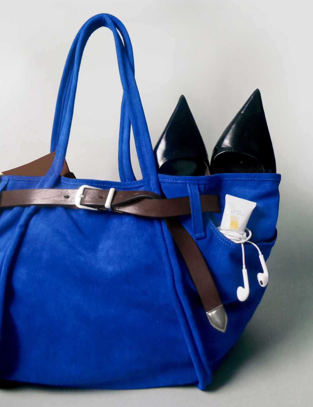 [GEN:RE] Archive Trouser Leather Bag Blue