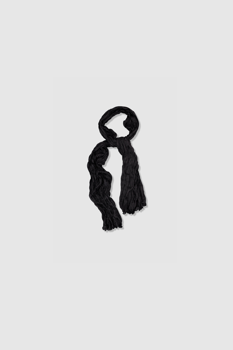 [ANYTIME LOREAK] AGAVE WRINKLE SCARF - BLACK