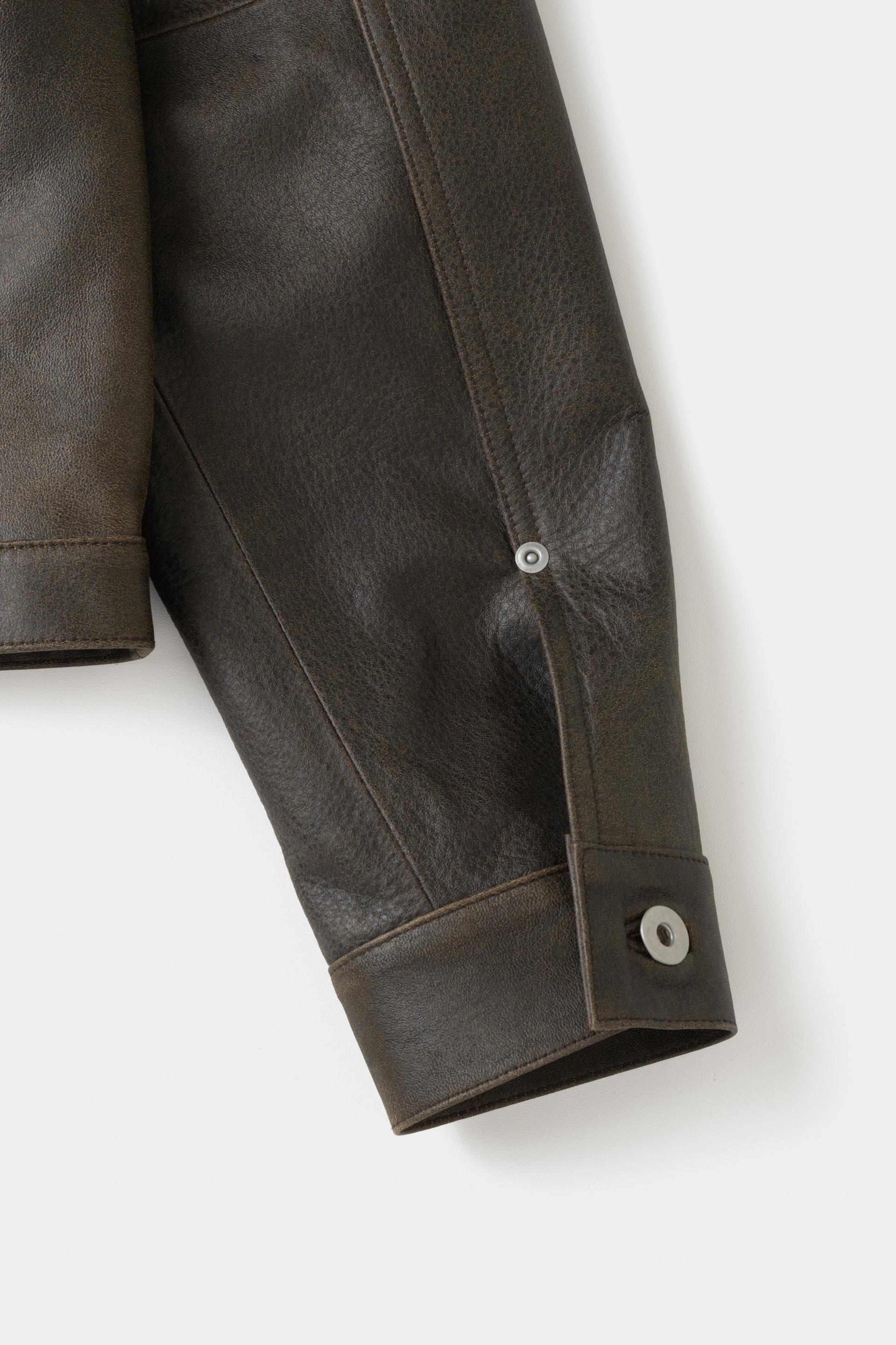 [KANG JUNG SEOK] LEATHER TRUCKER JACKET [103MONSIEUR EXCLUSIVE]