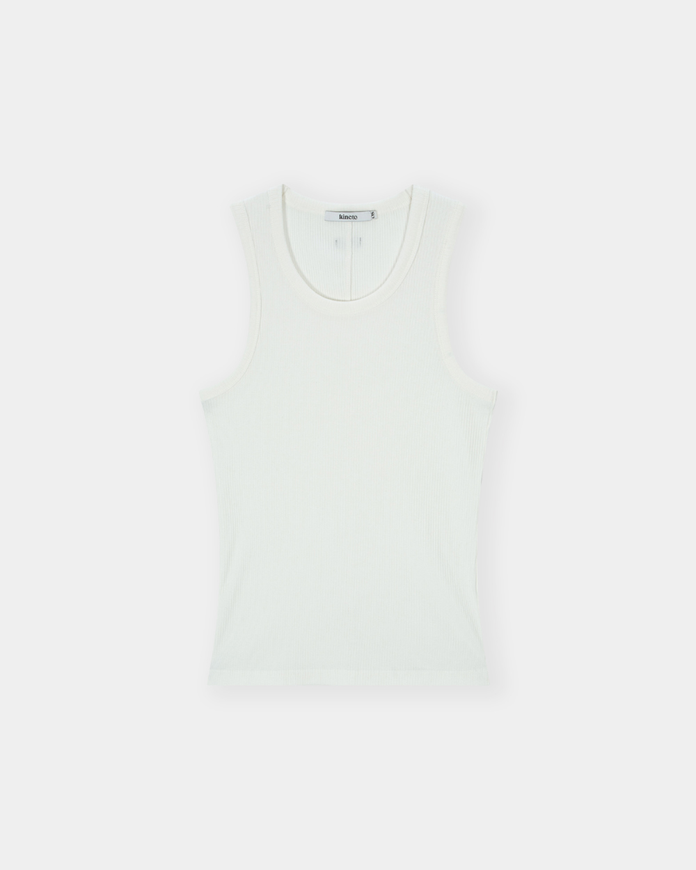 [kineto] Sleek Ribbed Sleeveless Top_White