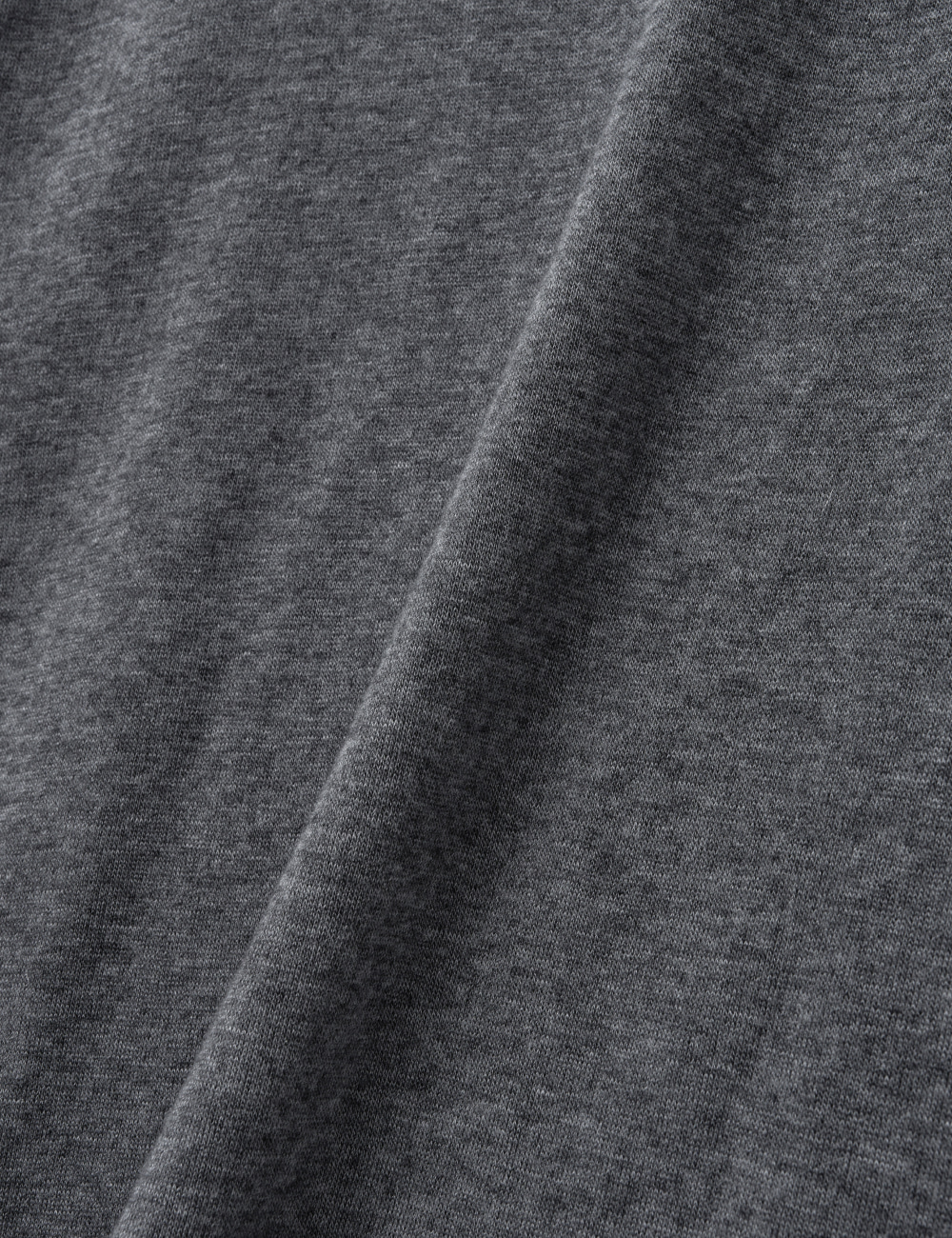 [GEN:RE] Pinched Neck Cut and Sew Wool Knit Charcoal