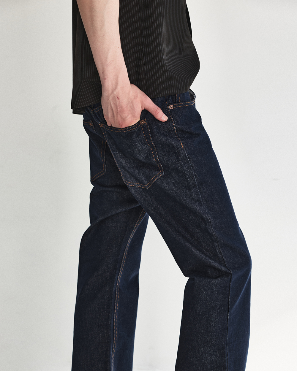 [kineto] Classic Selvedge Flare Denim Pants_Indigo Blue